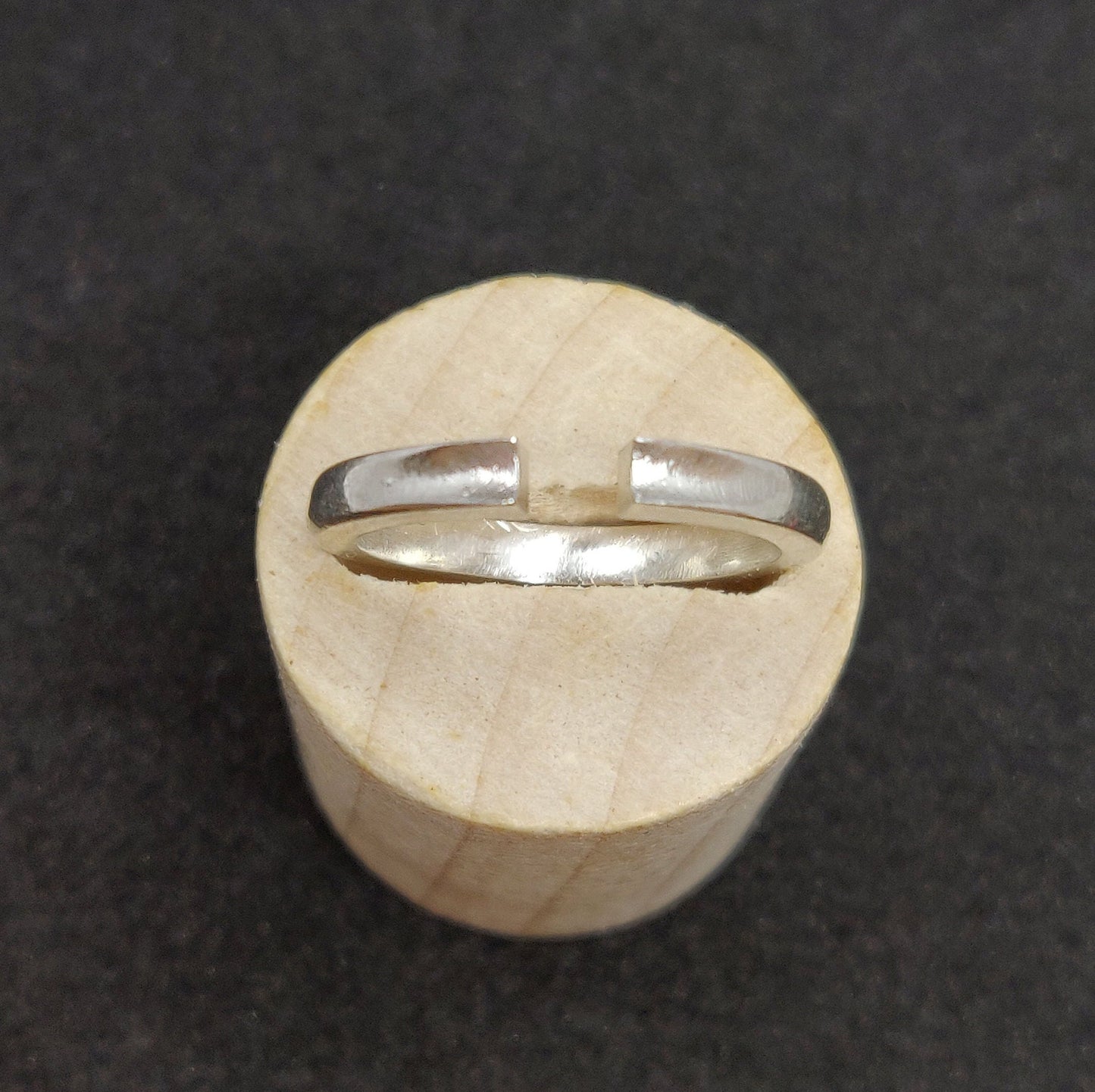 Thick Silver Ring Blank - Concave Split Shank for Jewelry Making