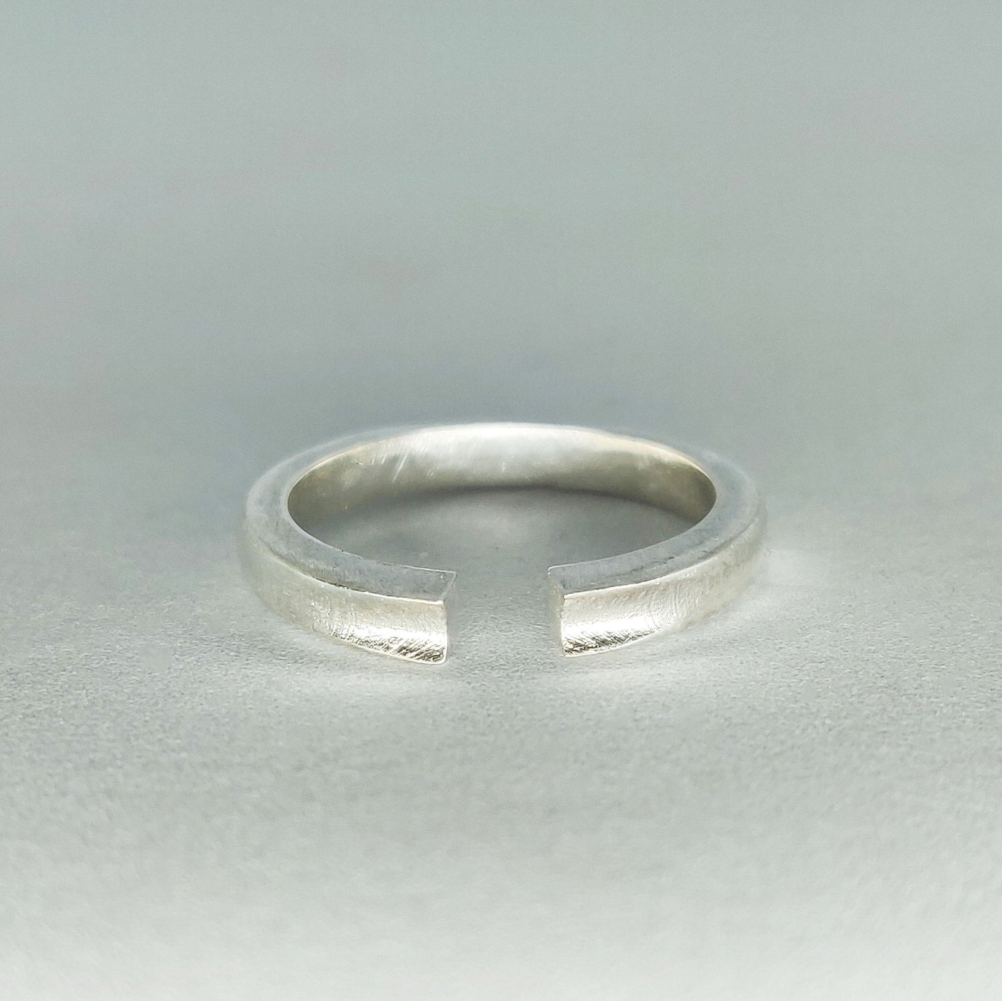 Thick Silver Ring Blank - Concave Split Shank for Jewelry Making