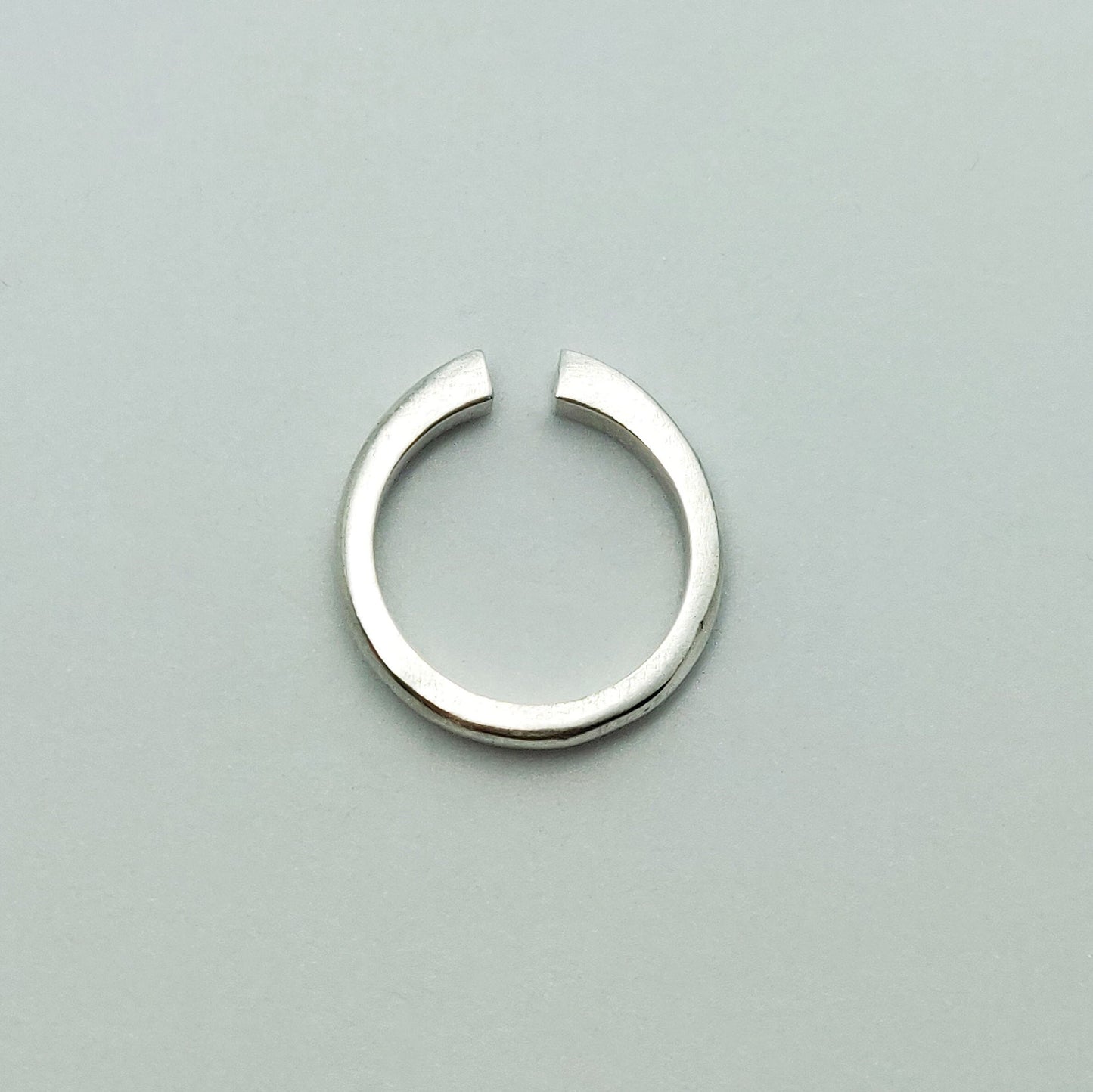 Thick Silver Ring Blank - Concave Split Shank for Jewelry Making