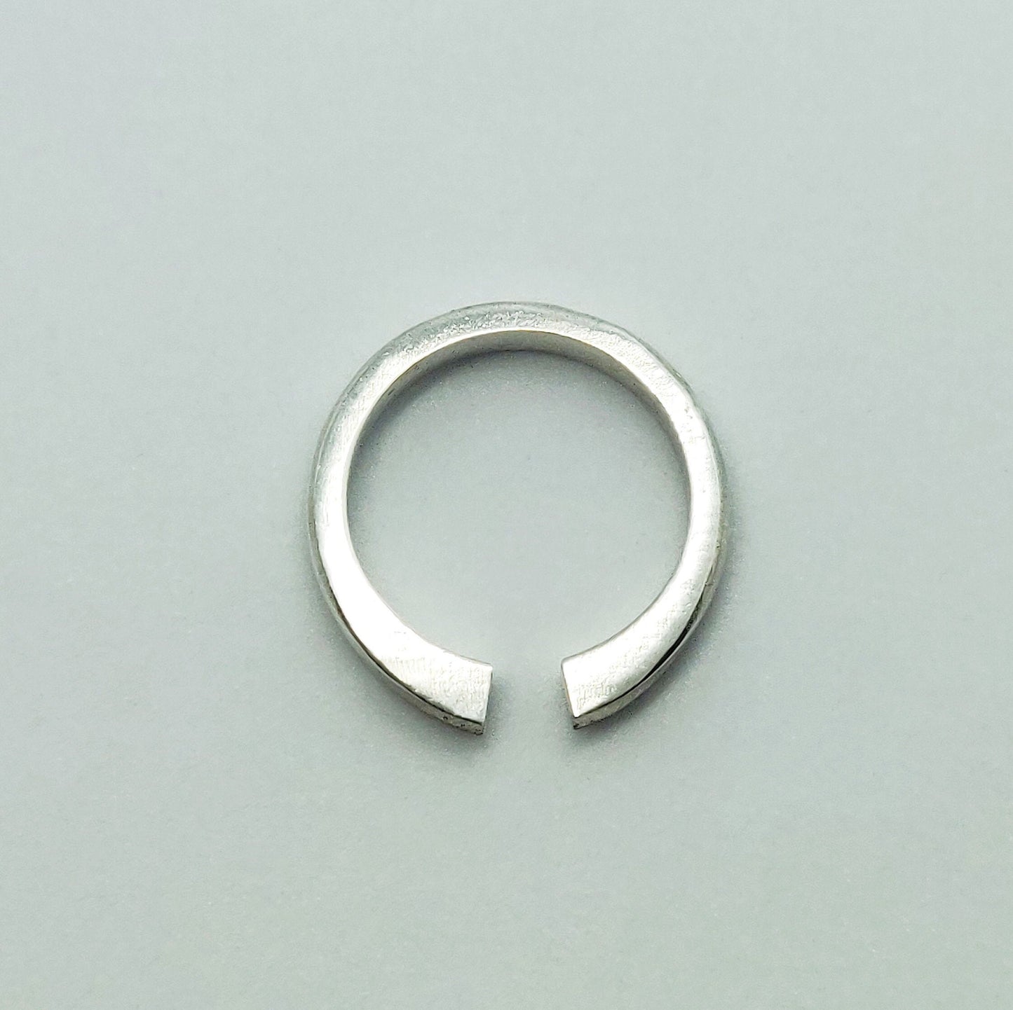 Thick Silver Ring Blank - Concave Split Shank for Jewelry Making