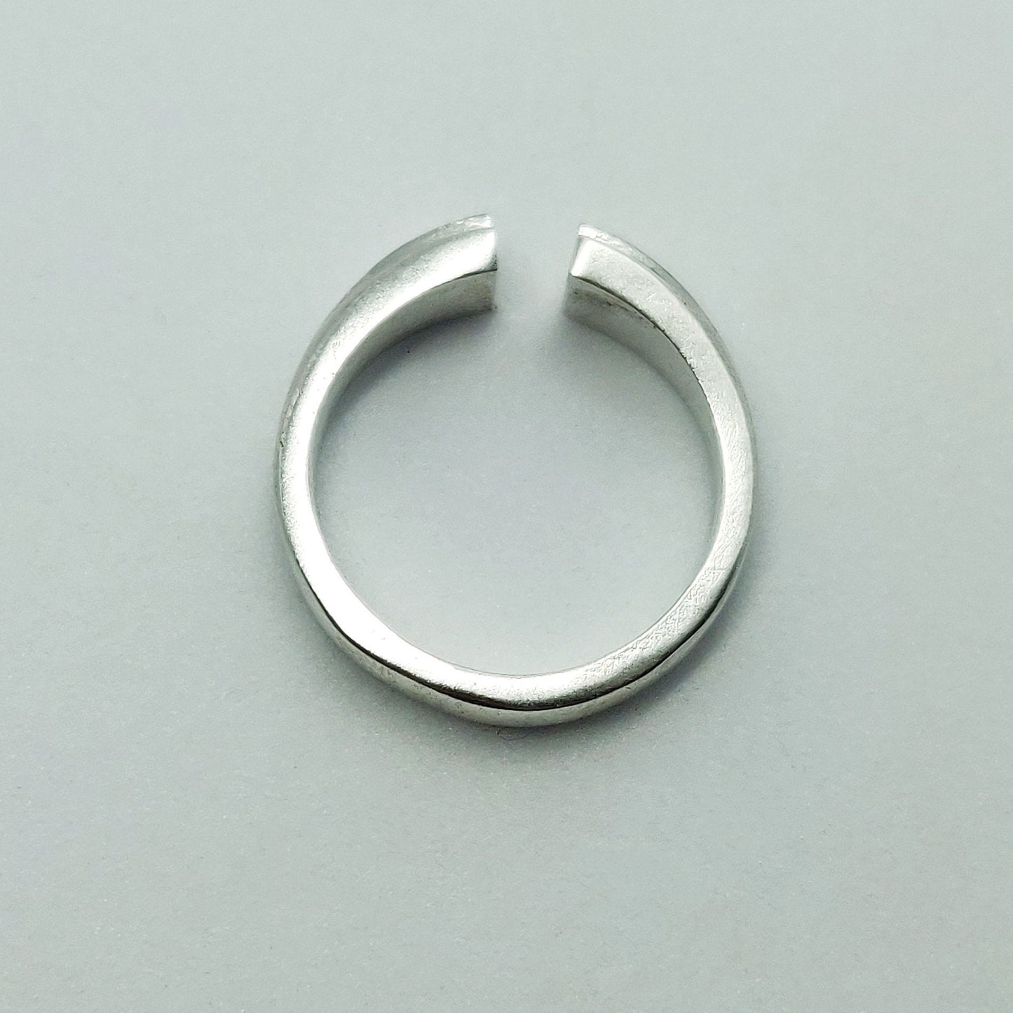 Thick Silver Stepped Profile Split Shank Ring Blank for Jewelry Crafting