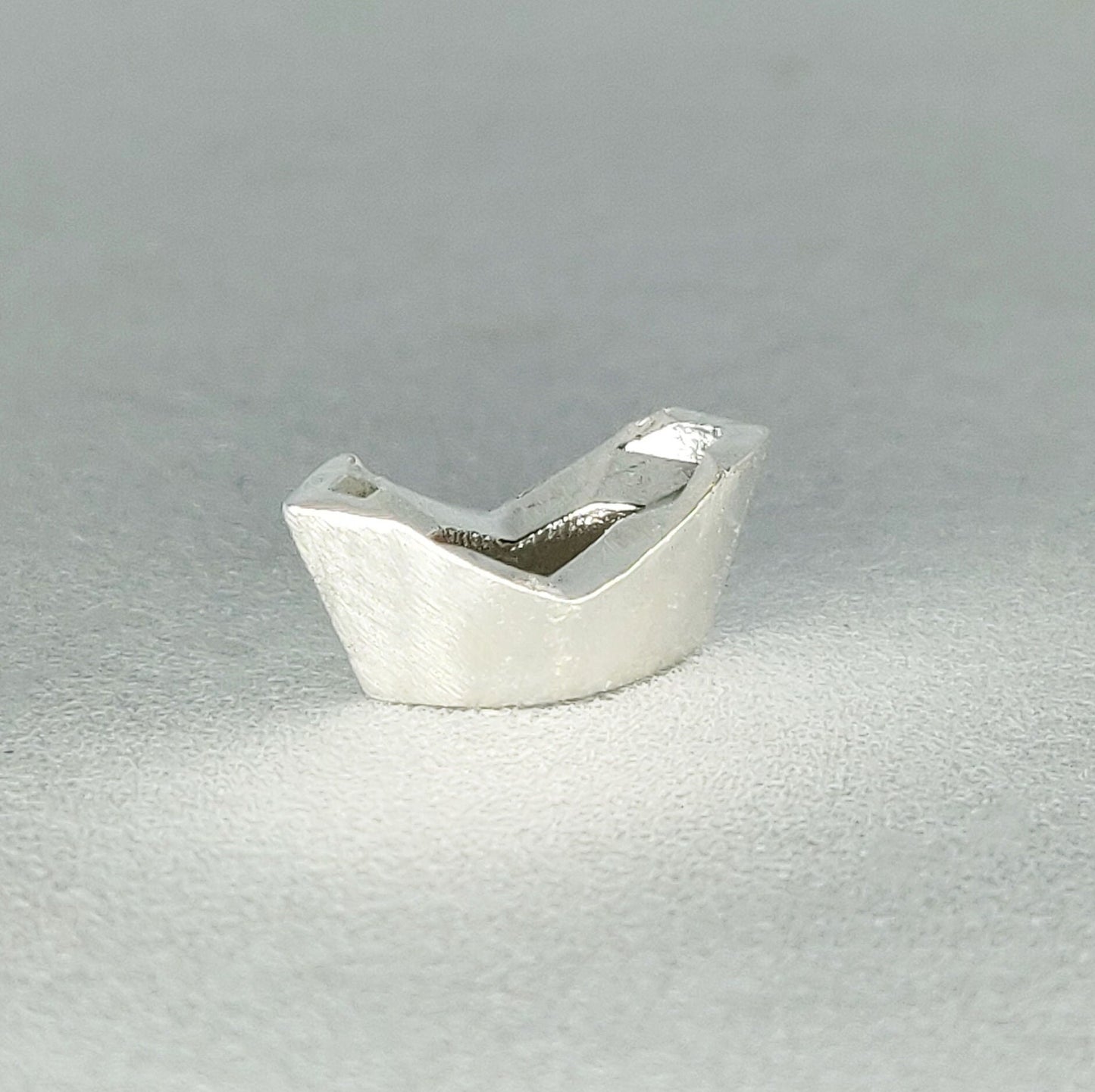 8x4mm Silver Marquise Rubover Setting. Cast Recycled Silver Open-Sided Bezel. Jewelry Making Supplies.