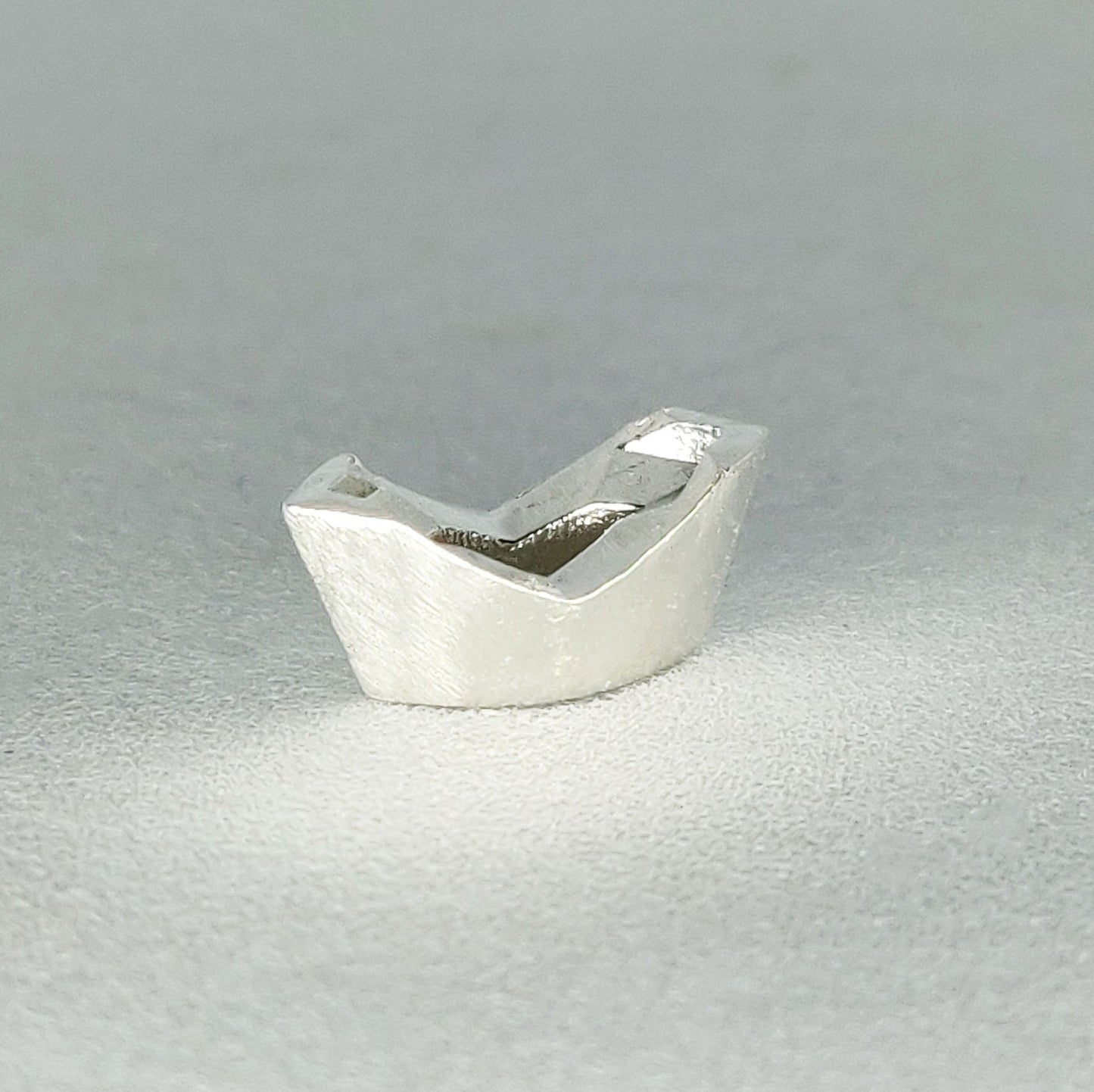 8x4mm Silver Marquise Rubover Setting. Cast Recycled Silver Open-Sided Bezel. Jewelry Making Supplies.