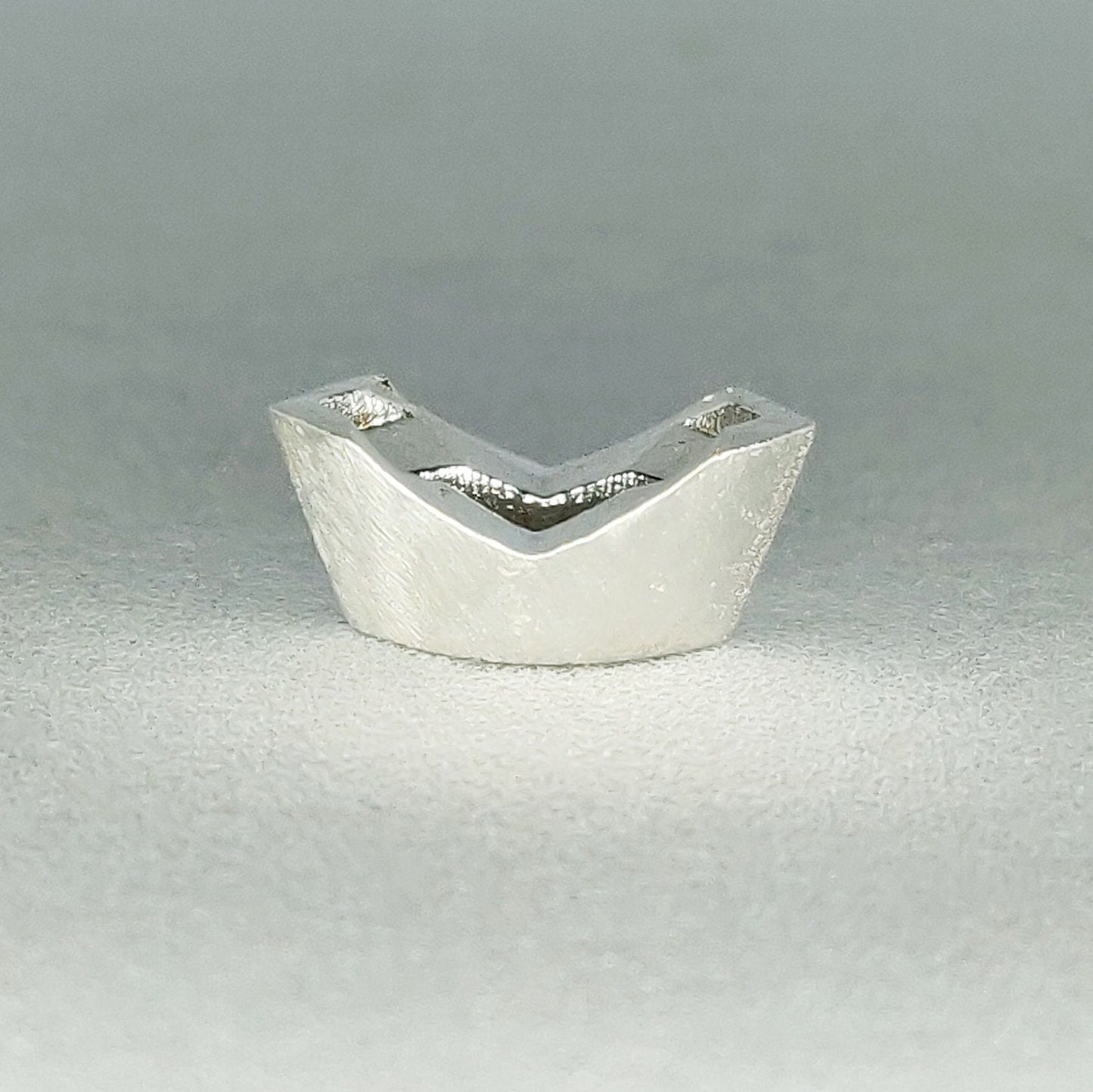 8x4mm Silver Marquise Rubover Setting. Cast Recycled Silver Open-Sided Bezel. Jewelry Making Supplies.