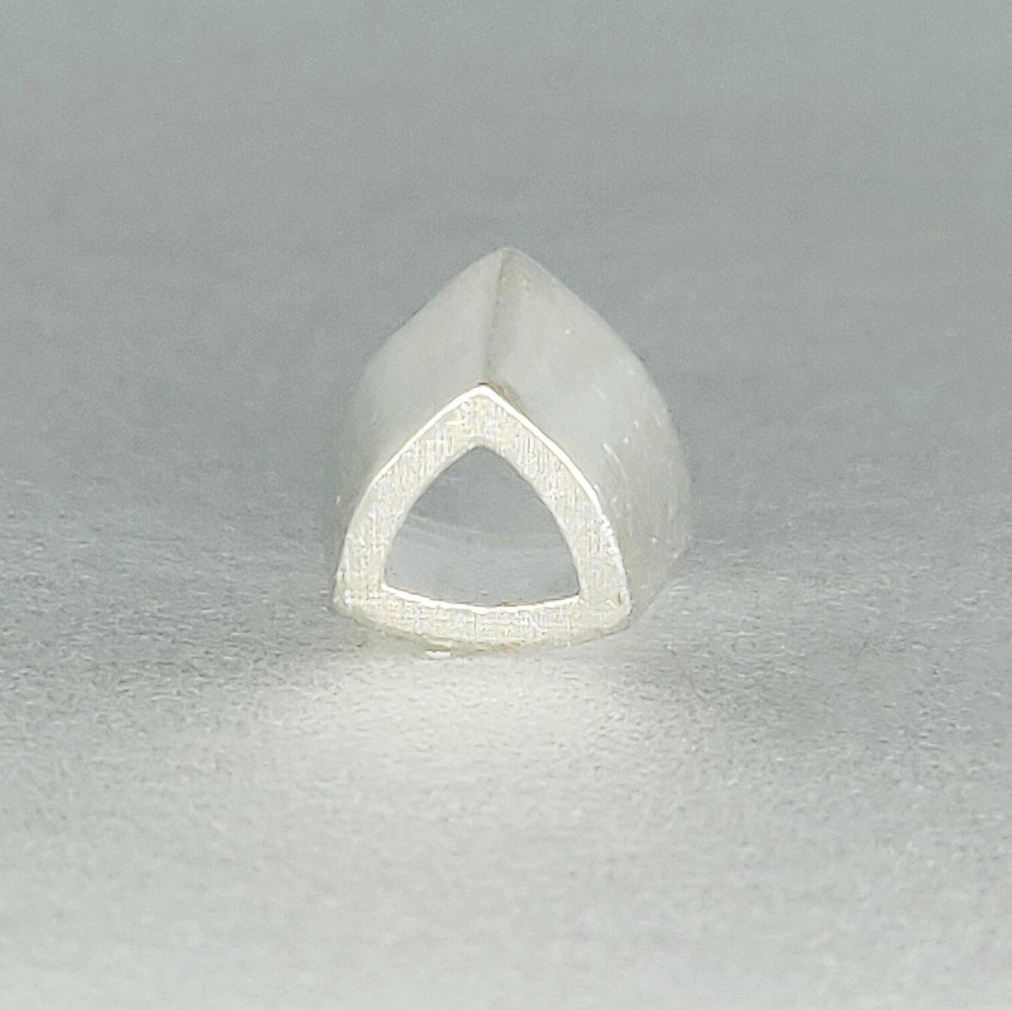 4x4mm Silver Trillion Cut Gemstone Bezel for Jewelry Making Supplies