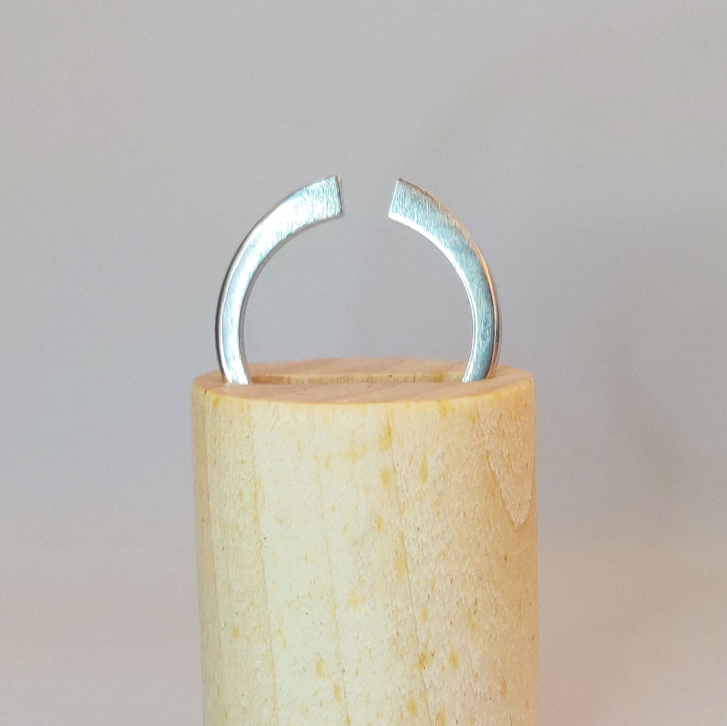Thick Silver Ring Blank - Concave Split Shank for Jewelry Making