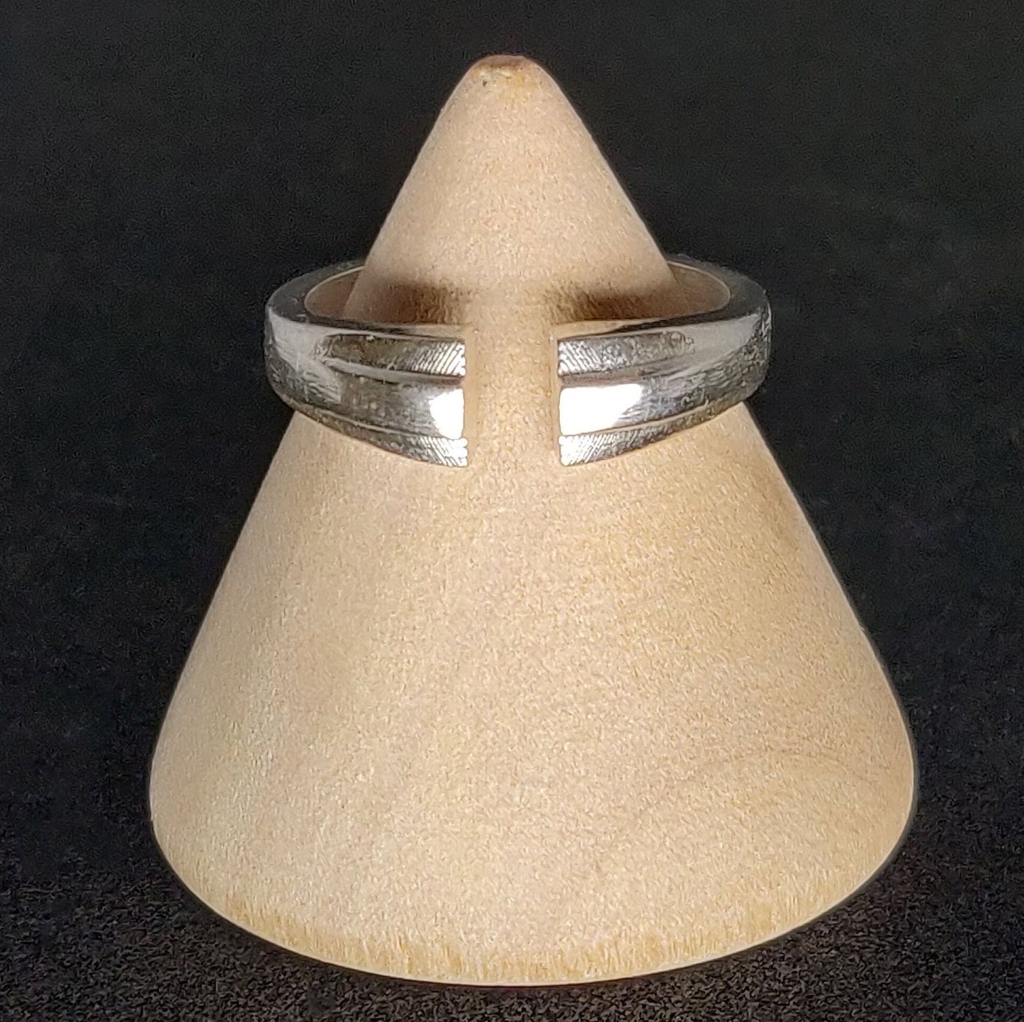 Thick Silver Stepped Profile Split Shank Ring Blank for Jewelry Crafting