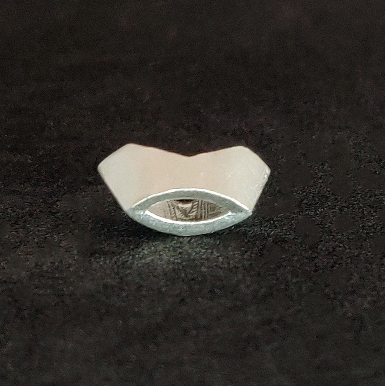 8x4mm Silver Marquise Rubover Setting. Cast Recycled Silver Open-Sided Bezel. Jewelry Making Supplies.