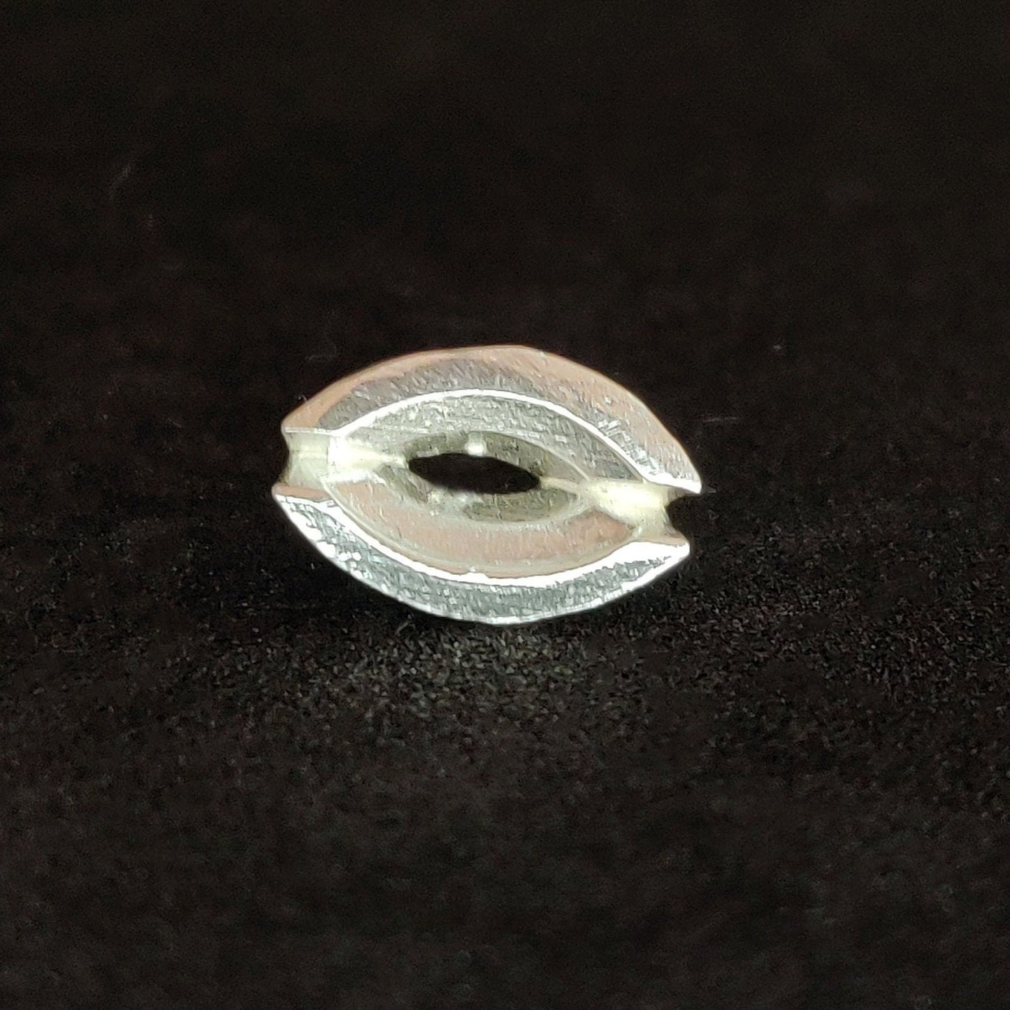 8x4mm Cast Recycled Sterling Silver Marquise Rubover Split Bezel Setting for Jewelry Making