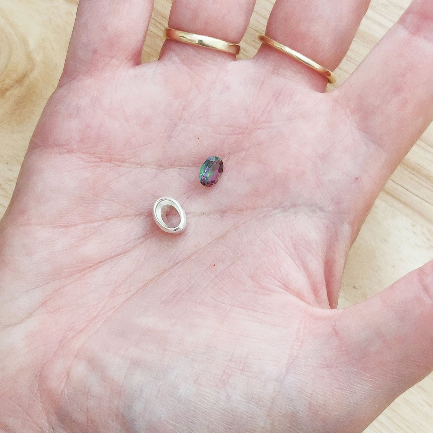 7x5mm Silver Oval Cut Gemstone Rubover Setting. Cast Recycled Silver Oval Bezel. Jewelry Making Supplies. Make Your Own Jewelry.