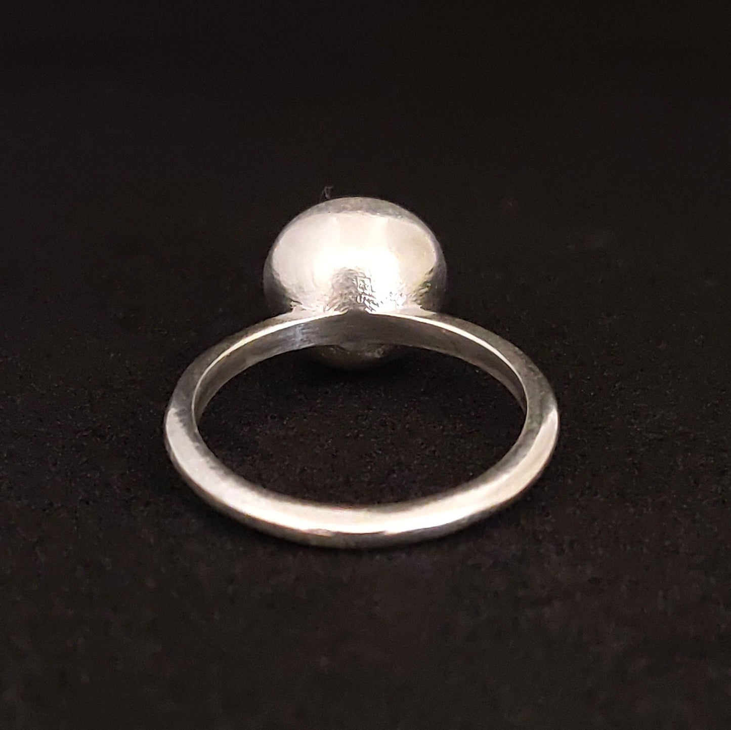 8mm Silver Cup Rubover Bezel Ring