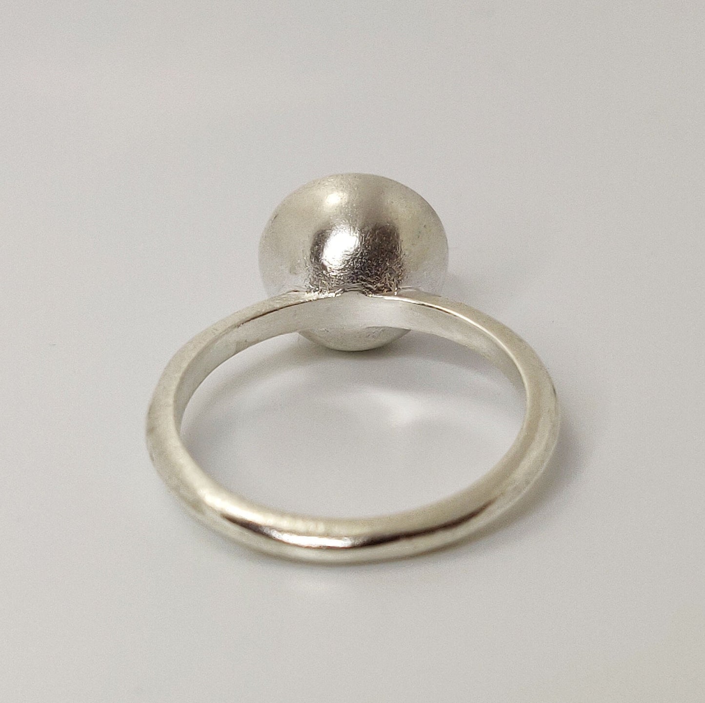 8mm Silver Cup Rubover Bezel Ring