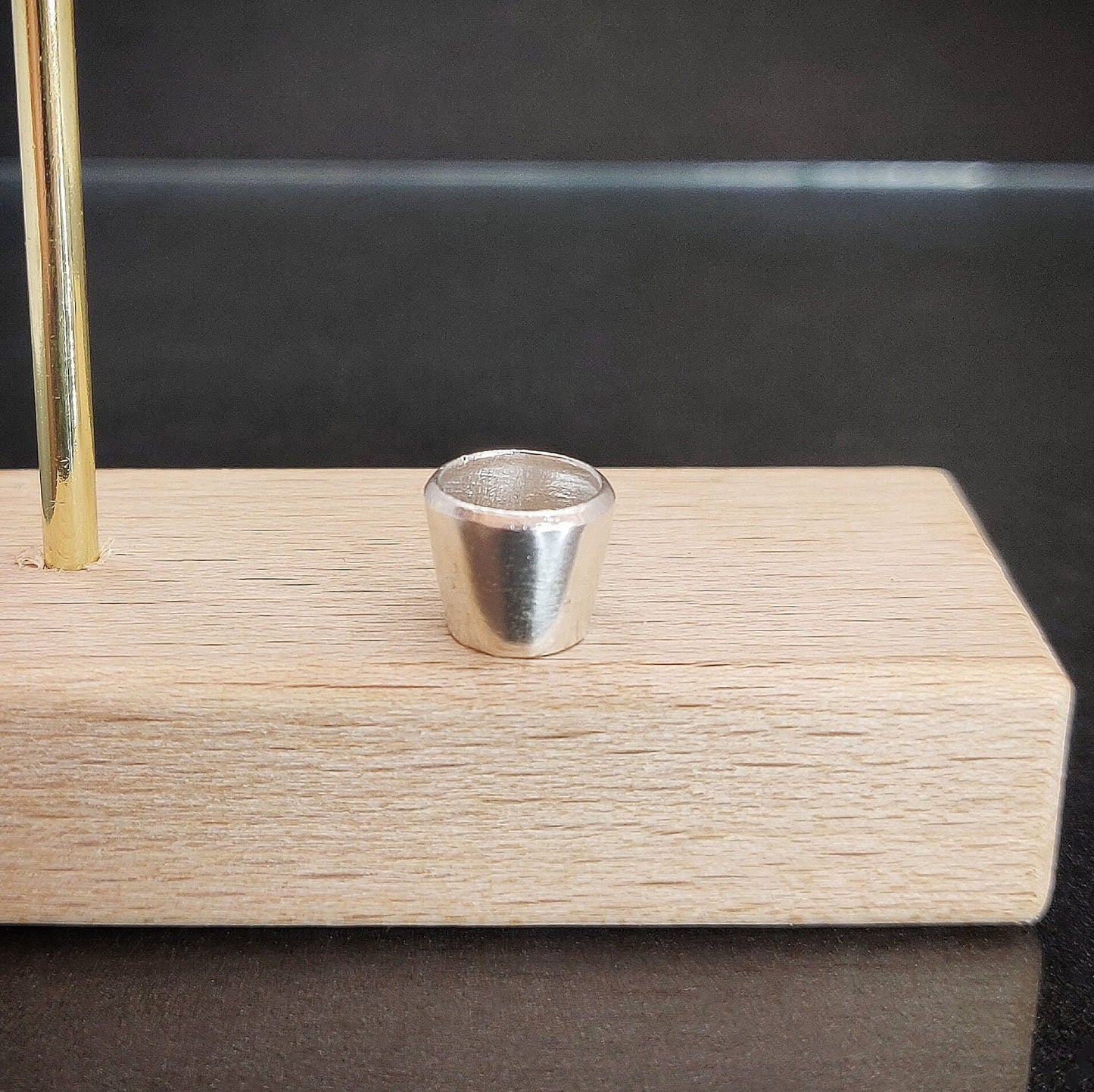 8mm Silver Brilliant Cut Gemstone Rubover Setting. Cast Recycled Silver Round Bezel. Jewelry Making Supplies. Make Your Own Jewelry.