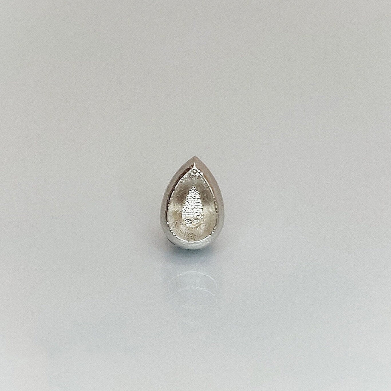 8x5mm Pear Cut Gemstone Rubover Sterling Silver Bezel Setting