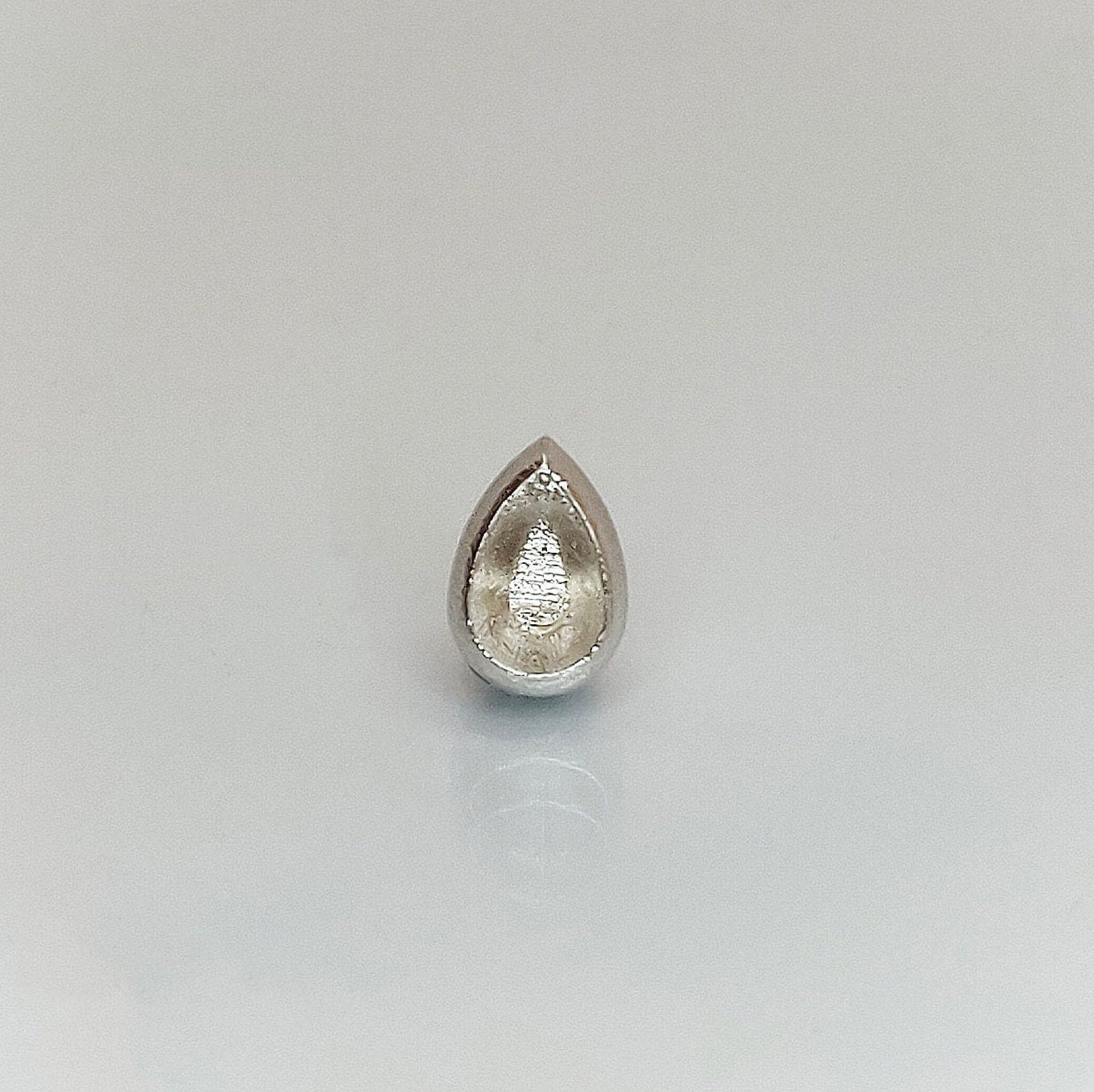 8x5mm Pear Cut Gemstone Rubover Sterling Silver Bezel Setting