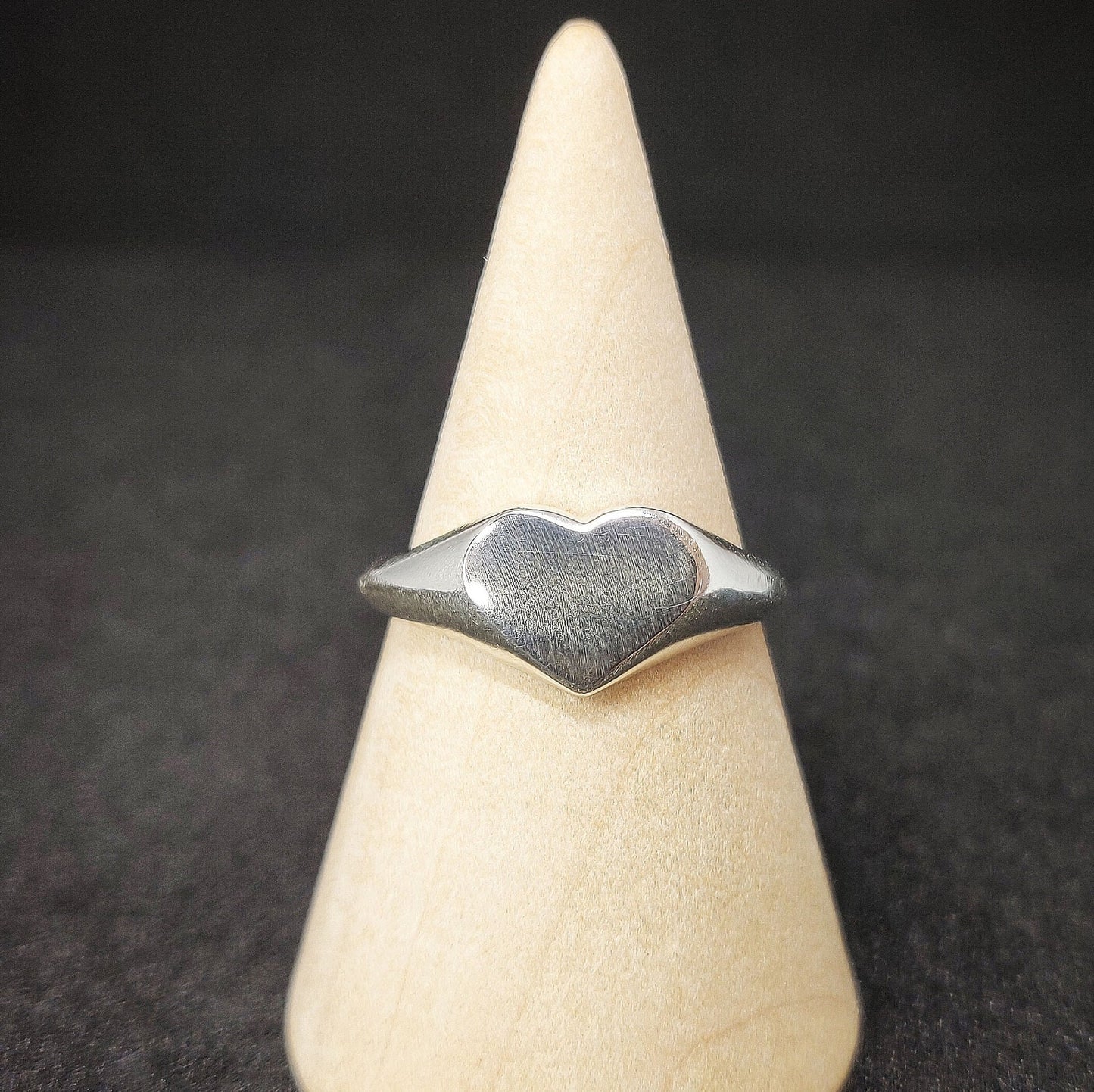 12mm Heart Signet Ring in Silver for Jewelry Making and Customization