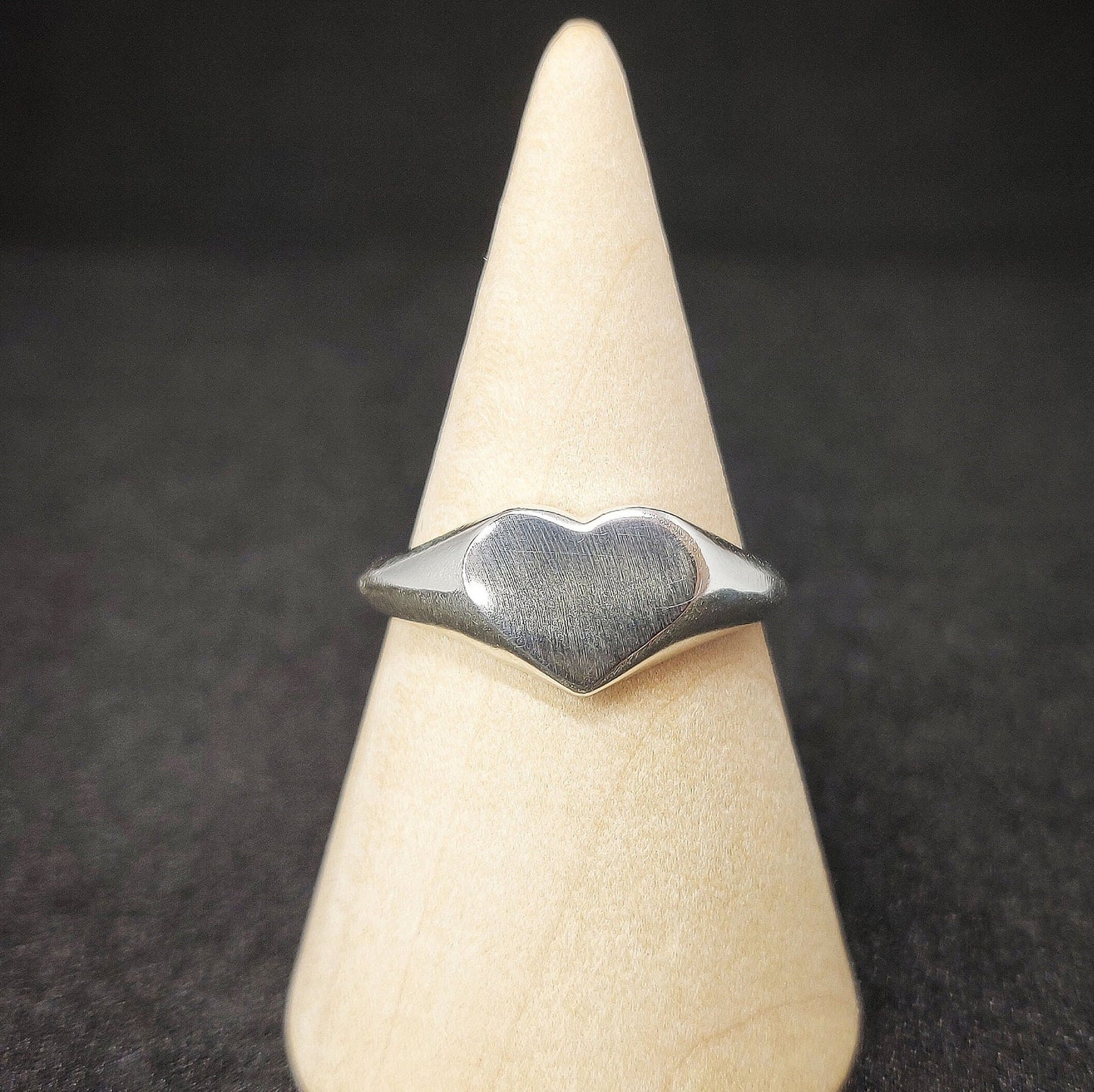 12mm Heart Signet Ring in Silver for Jewelry Making and Customization