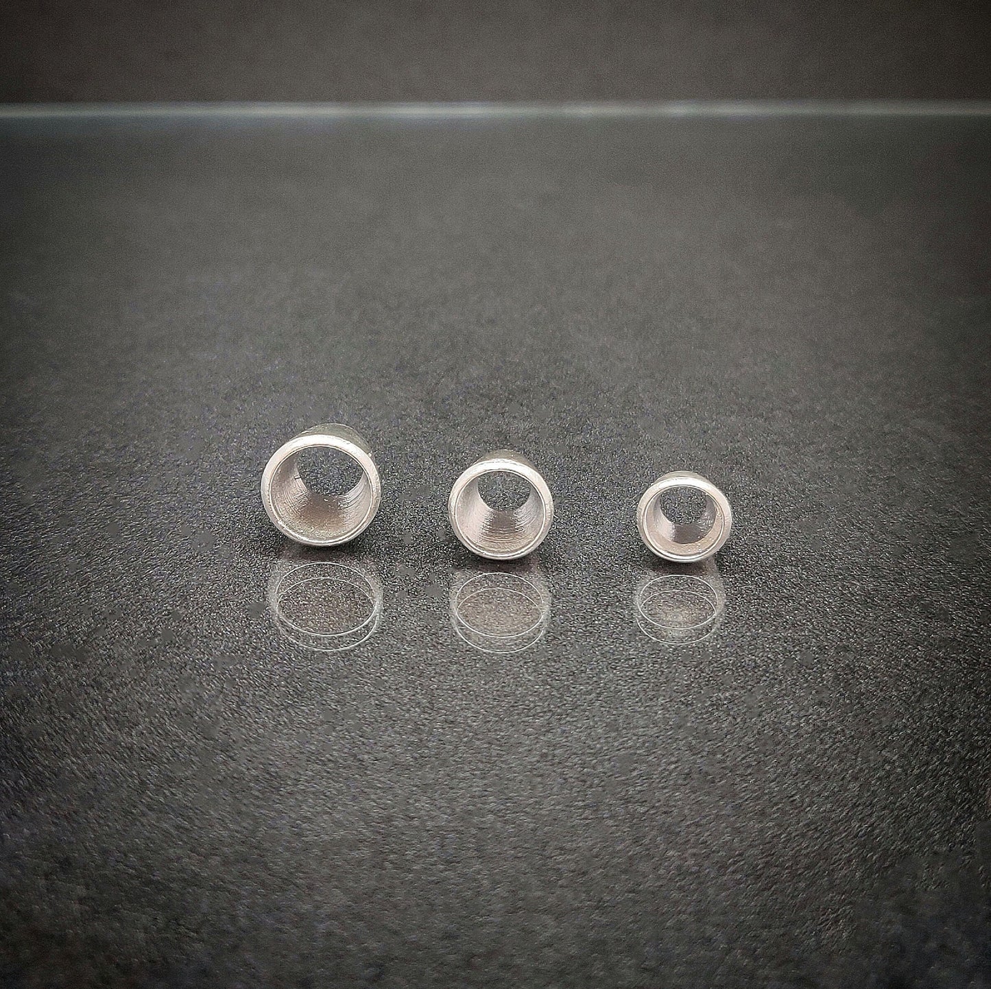 8mm Silver Brilliant Cut Gemstone Rubover Setting. Cast Recycled Silver Round Bezel. Jewelry Making Supplies. Make Your Own Jewelry.