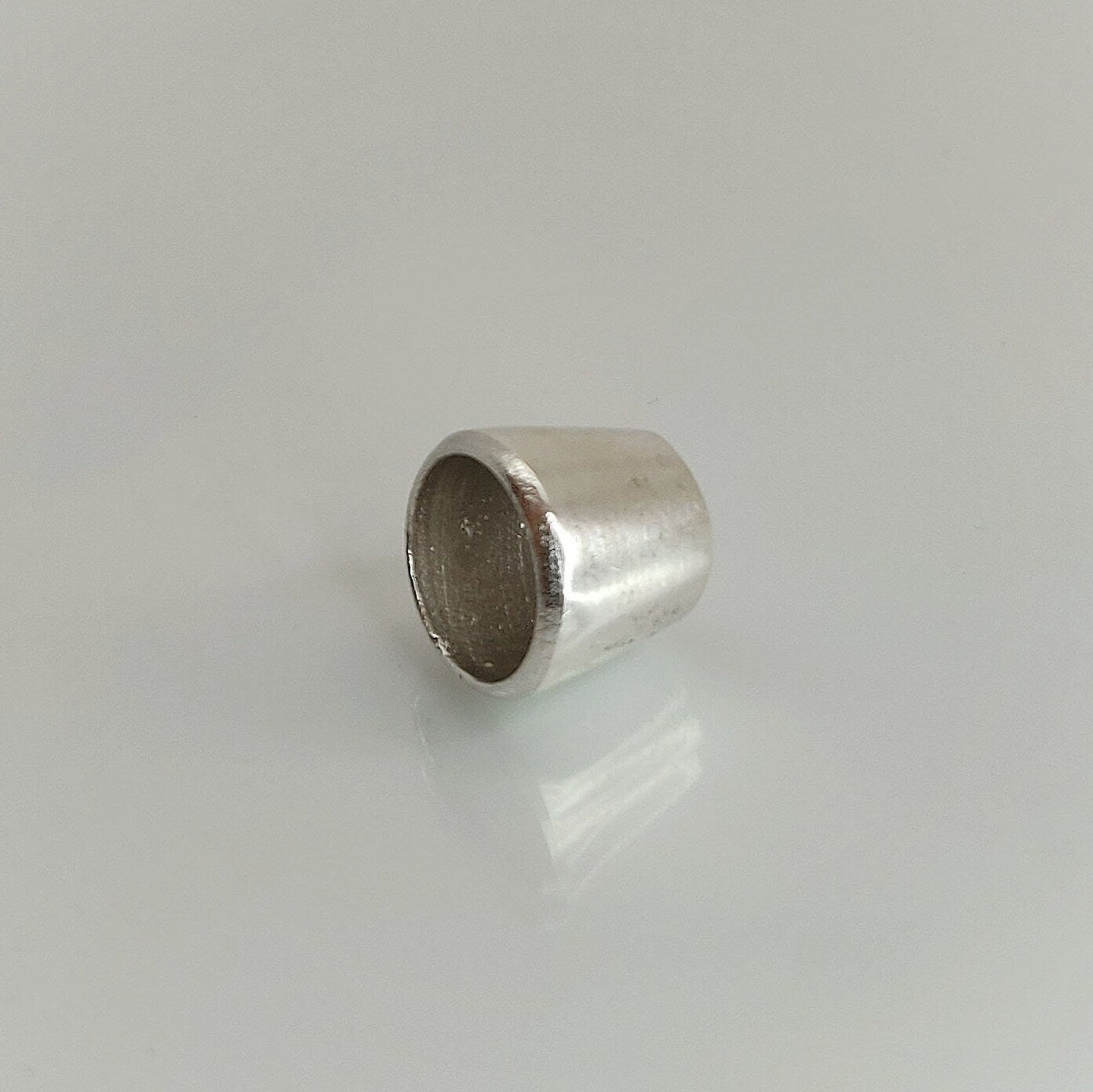 8mm Silver Brilliant Cut Gemstone Rubover Setting. Cast Recycled Silver Round Bezel. Jewelry Making Supplies. Make Your Own Jewelry.