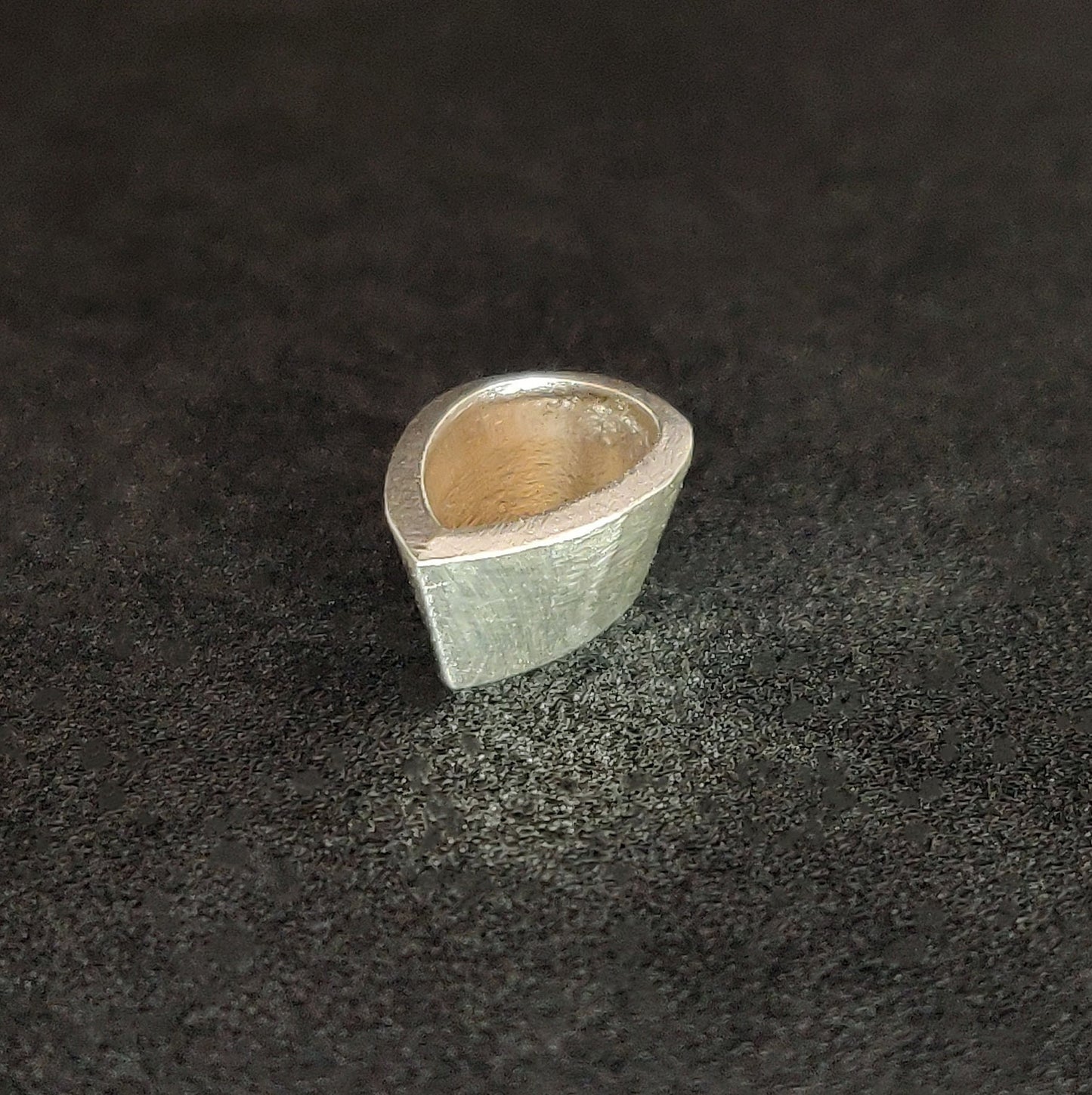 8x5mm Pear Gemstone Rubover Setting in Recycled Sterling Silver Teardrop Bezel