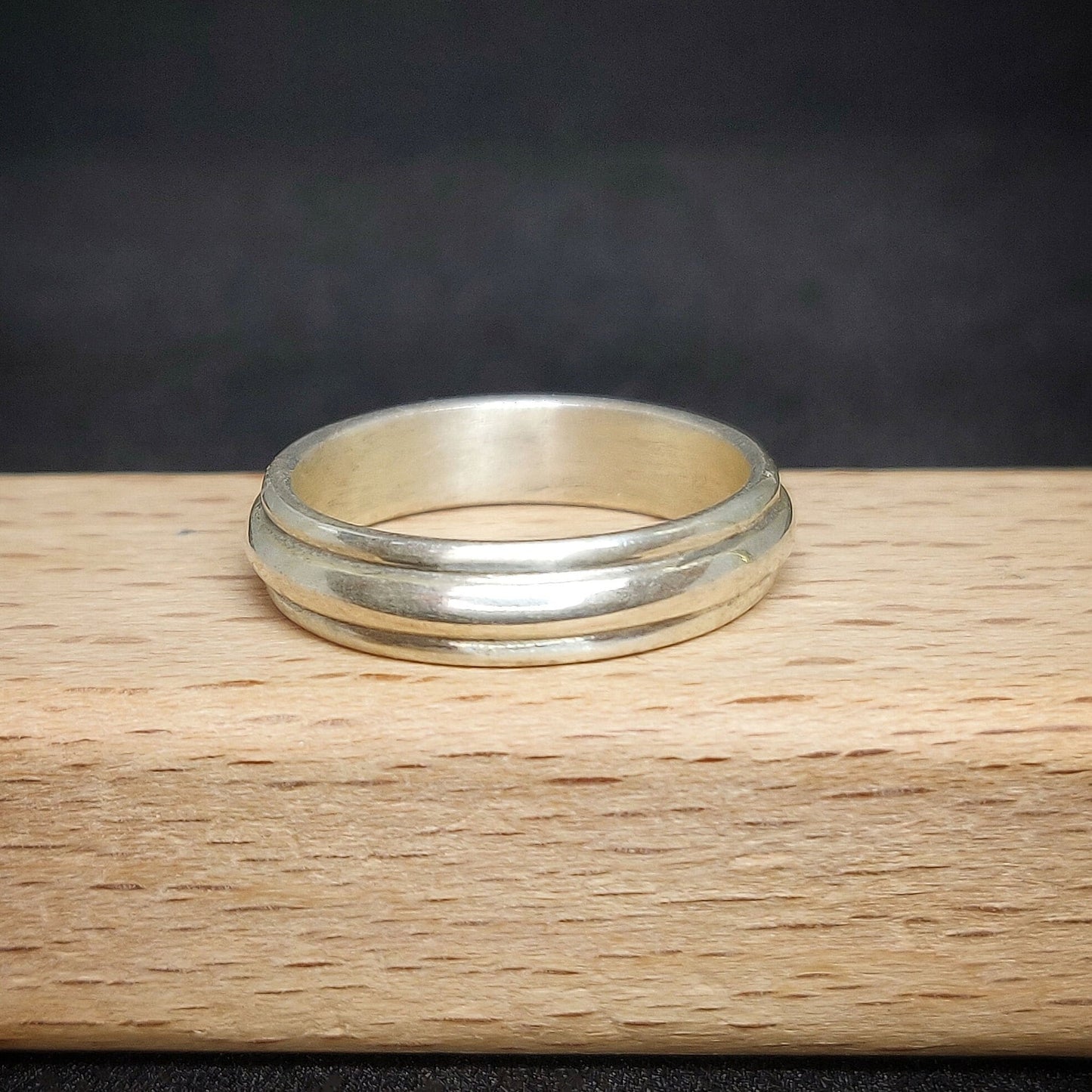 Sterling Silver Cornice Profile Ring Blank for DIY Jewelry Wedding Band Component