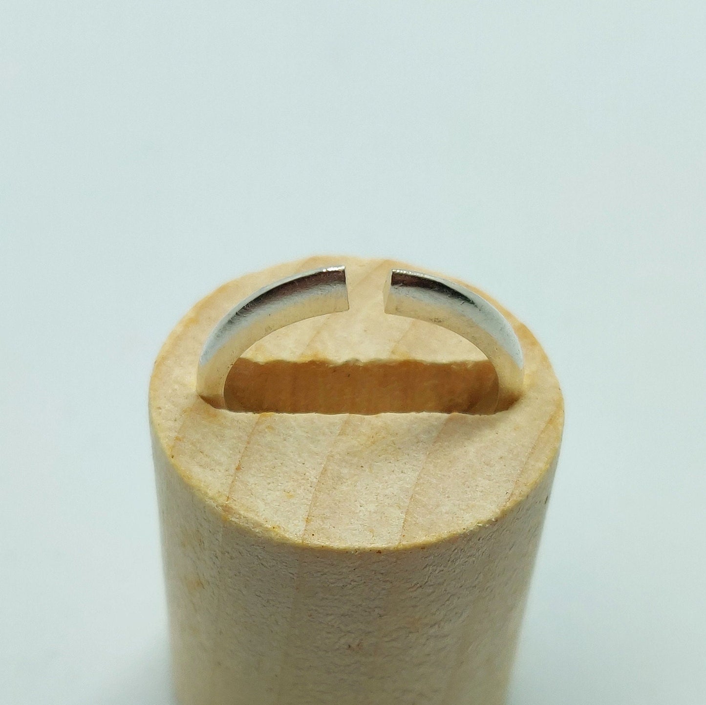 Tapered Silver Ring Blank for Jewelry Making, Split Shank Design, Ready to Attach Gem Setting