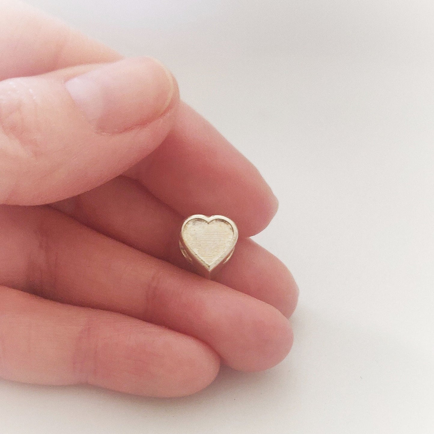 Silver Heart Bracelet Charm Ideal for Custom Breastmilk Memorial Jewelry