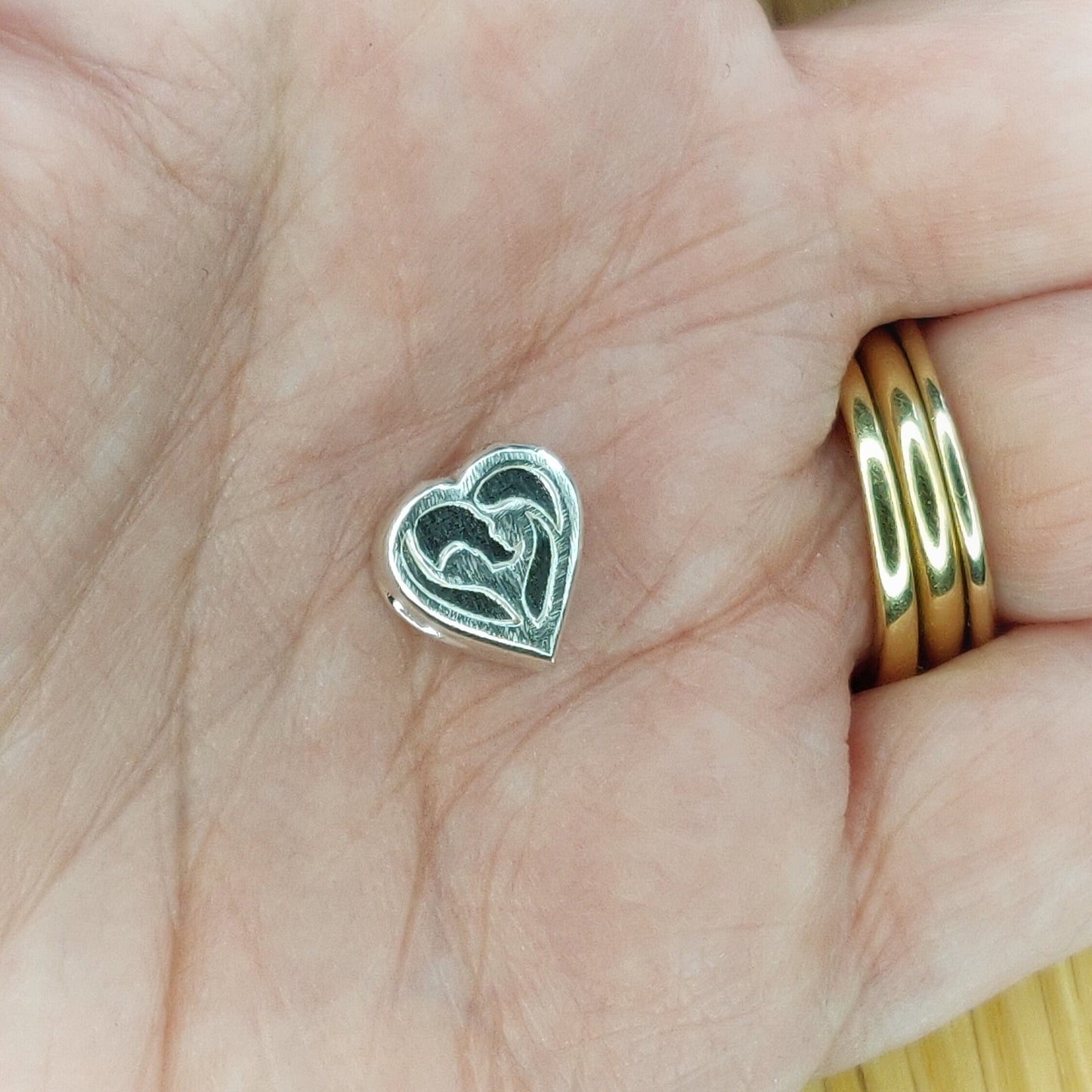 Silver Mother Child Bracelet Charm for Resin Keepsake Jewelry Making
