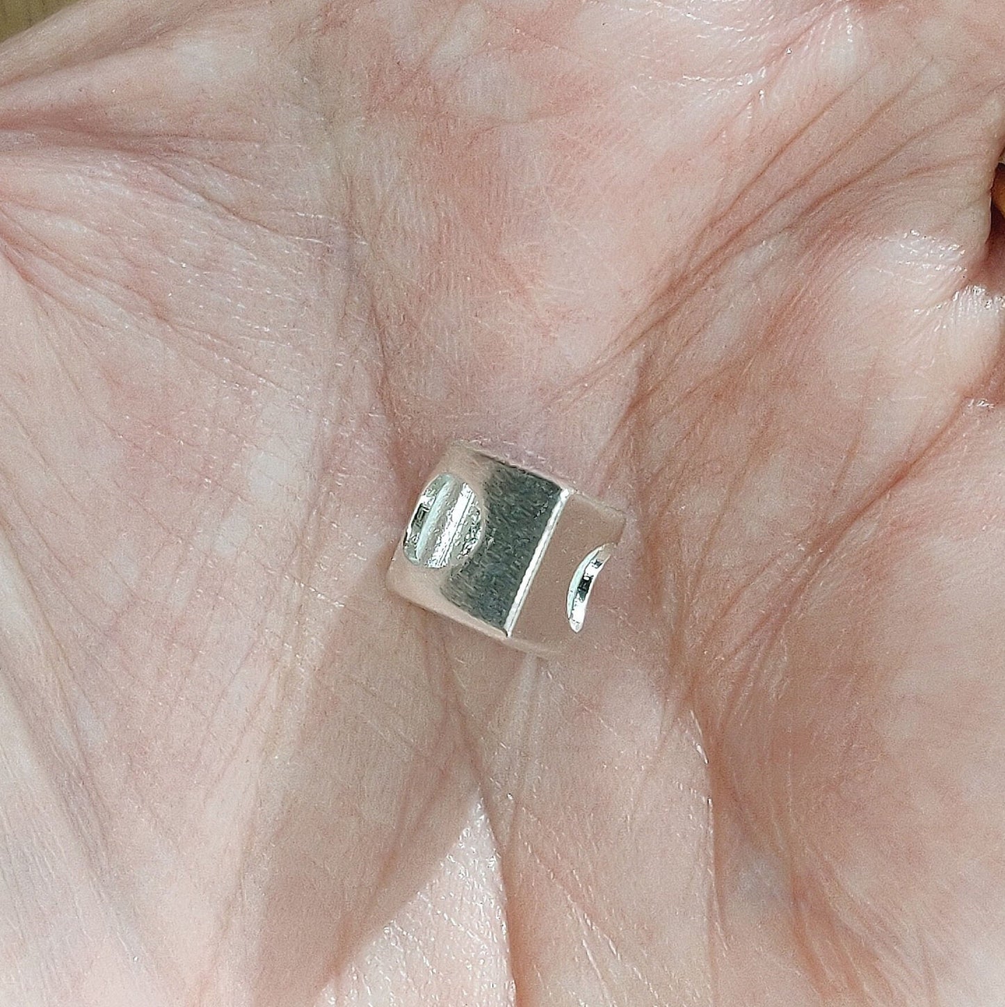 Silver Heart Bracelet Charm, Ready for Engraving or Gem Setting. Jewellery Makers Blank Heart Charm in Silver.