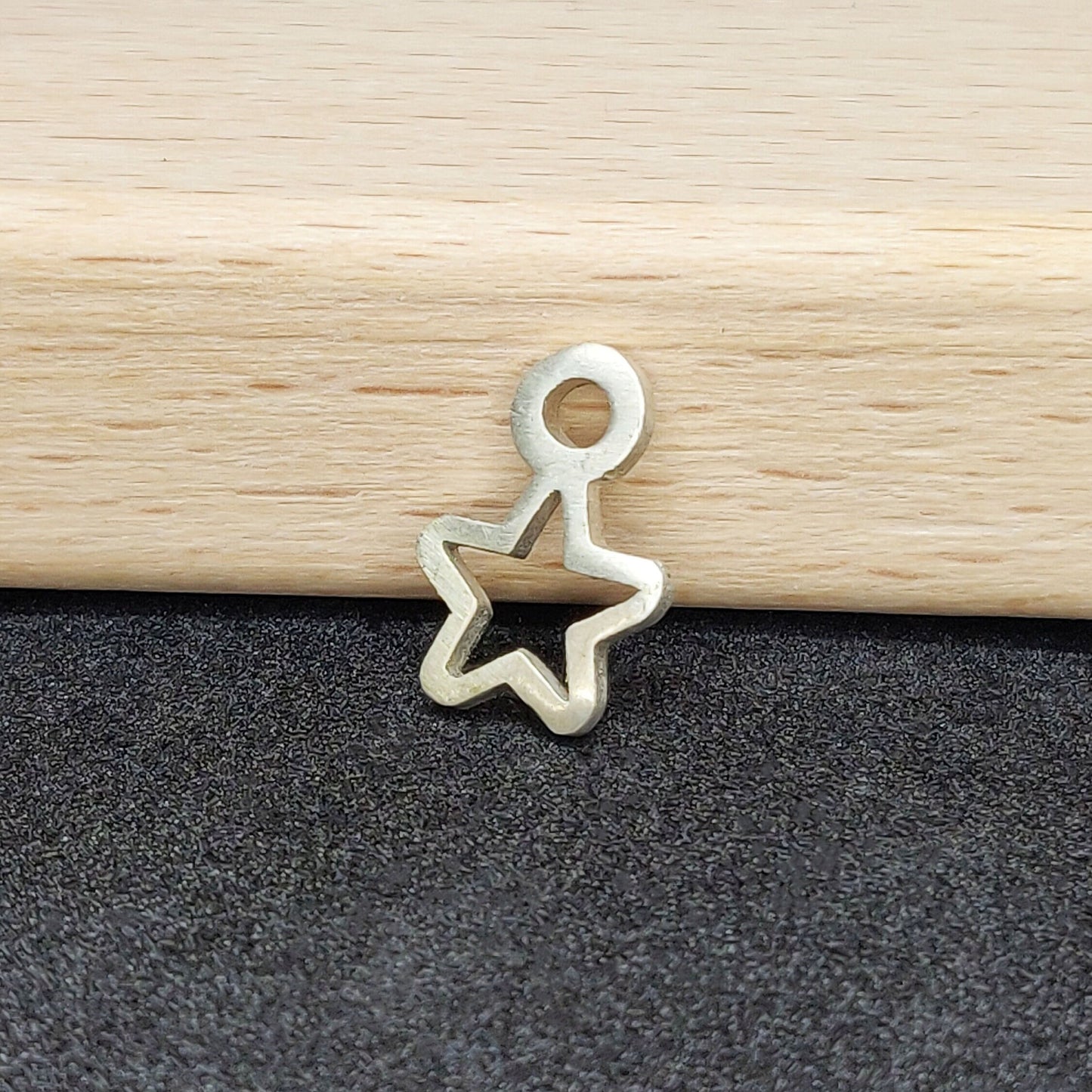 Silver Star Dangle Charm for Bracelets and Anklets Jewelry Making