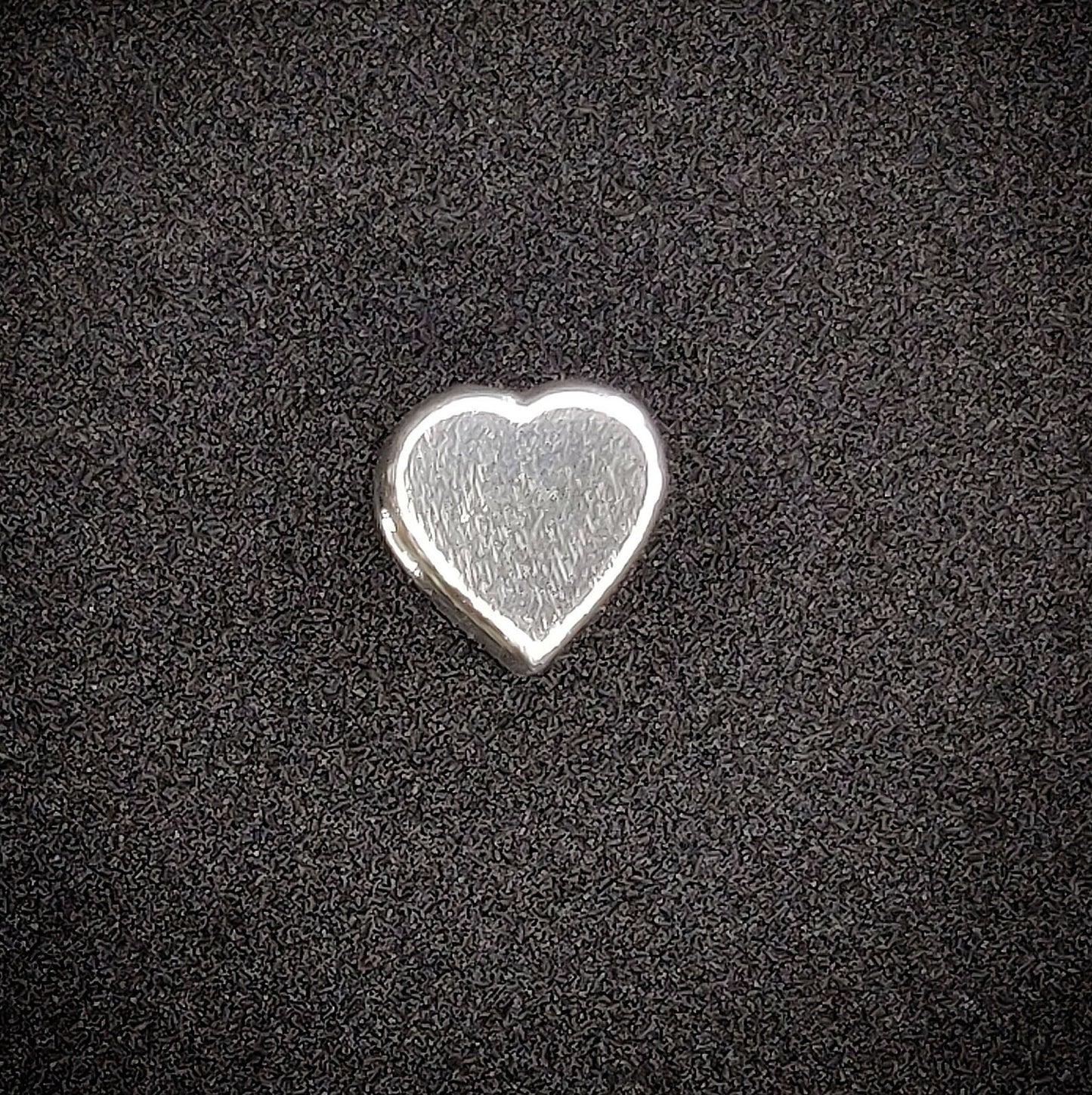 Silver Heart Bracelet Charm, Ready for Engraving or Gem Setting. Jewellery Makers Blank Heart Charm in Silver.