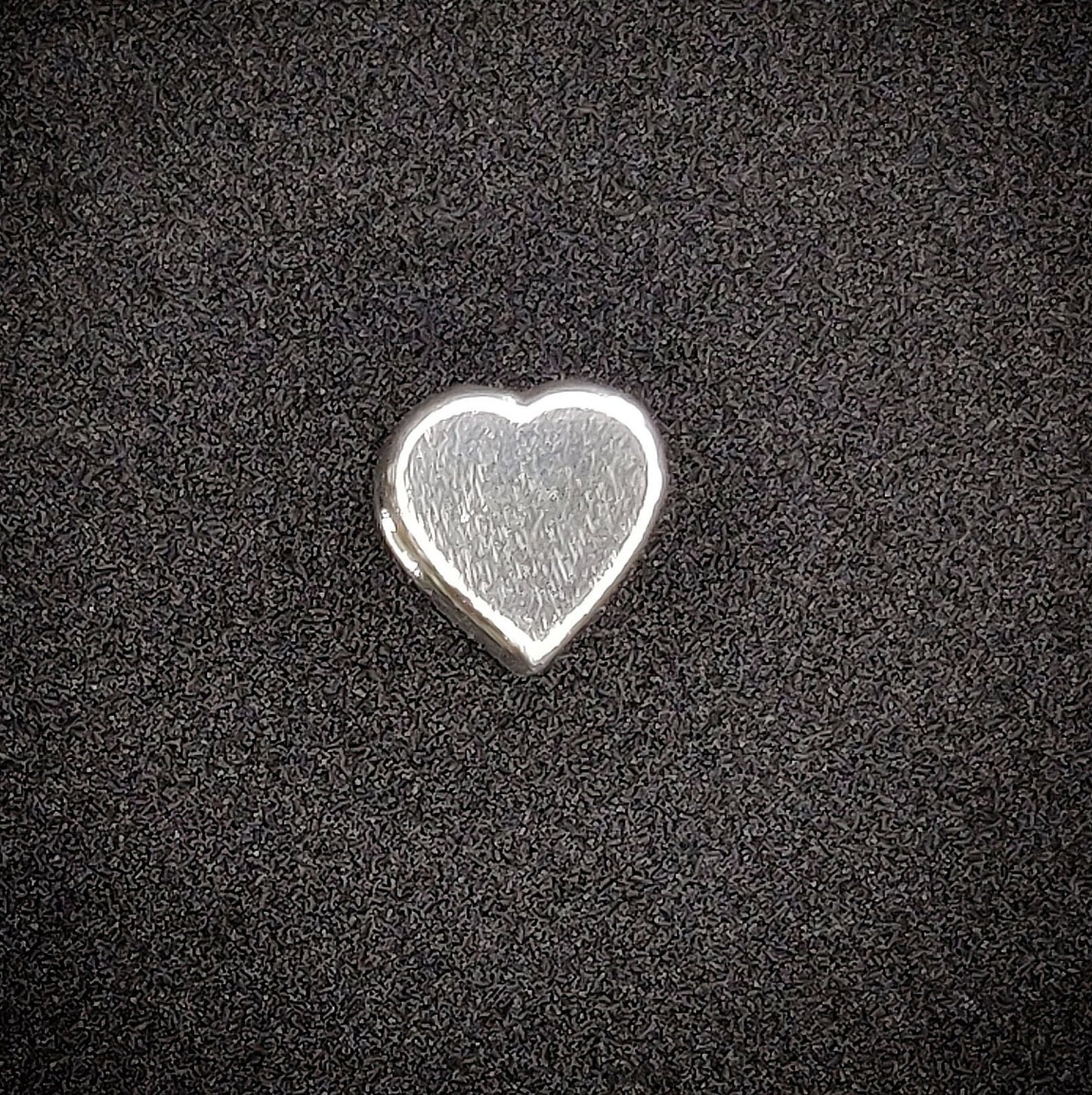 Silver Heart Bracelet Charm, Ready for Engraving or Gem Setting. Jewellery Makers Blank Heart Charm in Silver.