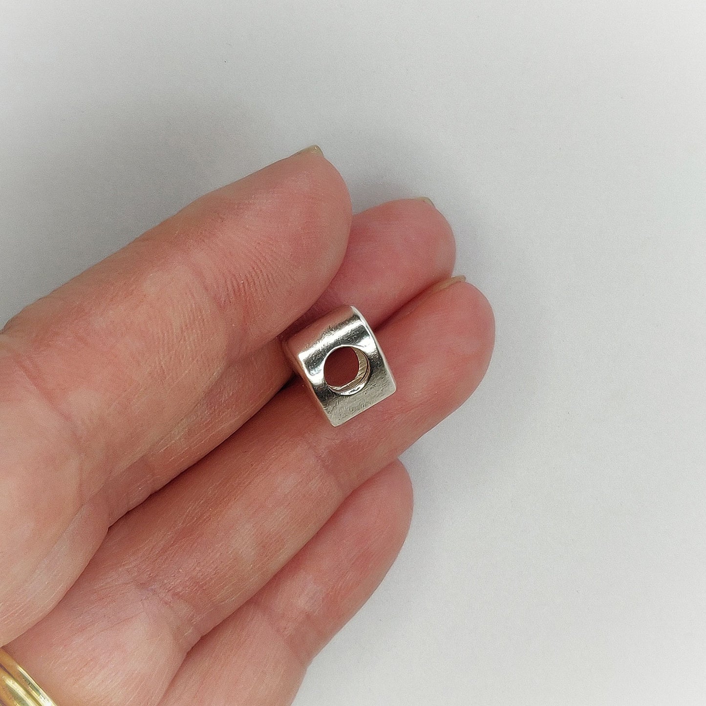 Silver Heart Bracelet Charm, Ready for Engraving or Gem Setting. Jewellery Makers Blank Heart Charm in Silver.