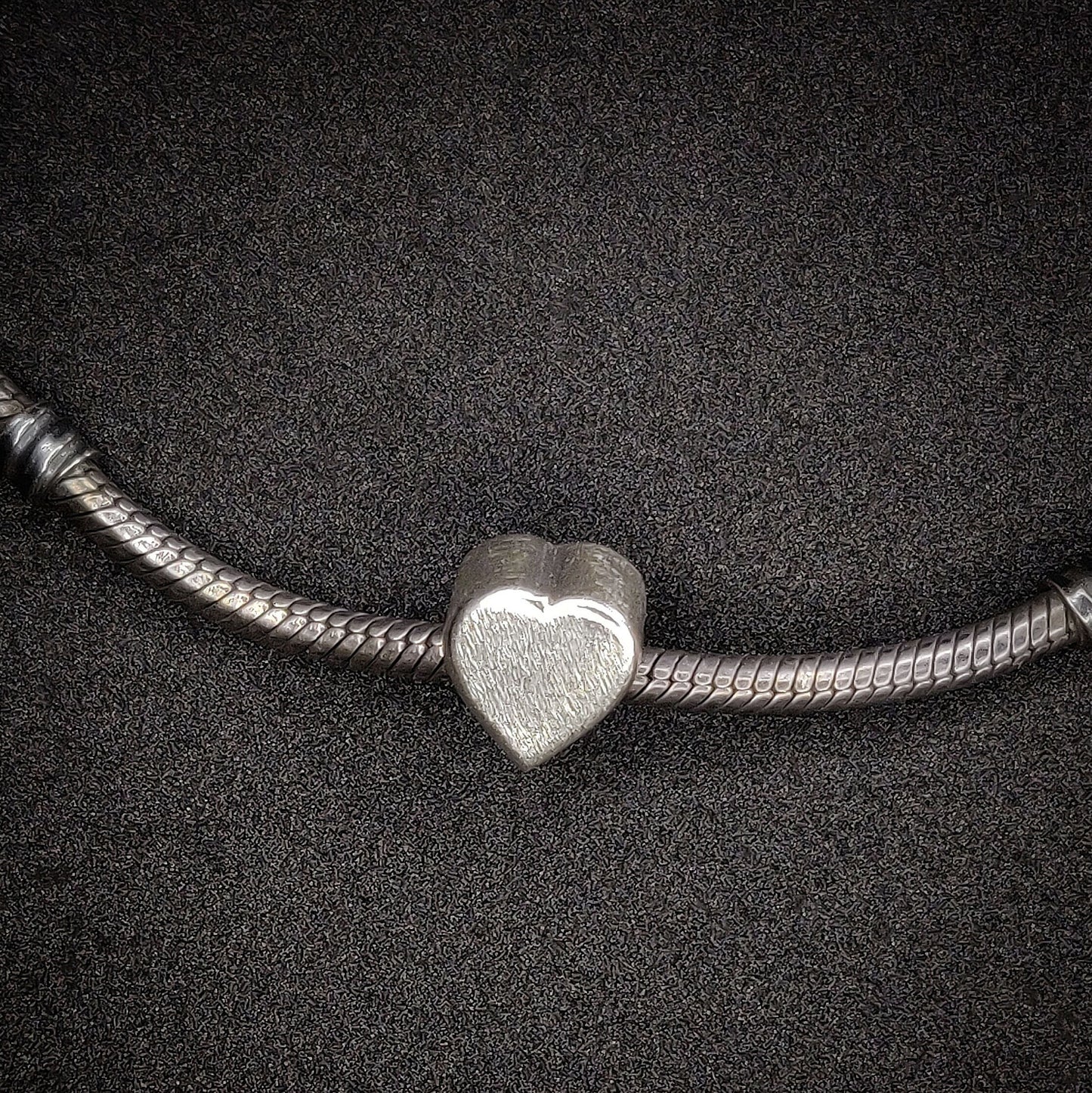 Silver Heart Bracelet Charm, Ready for Engraving or Gem Setting. Jewellery Makers Blank Heart Charm in Silver.