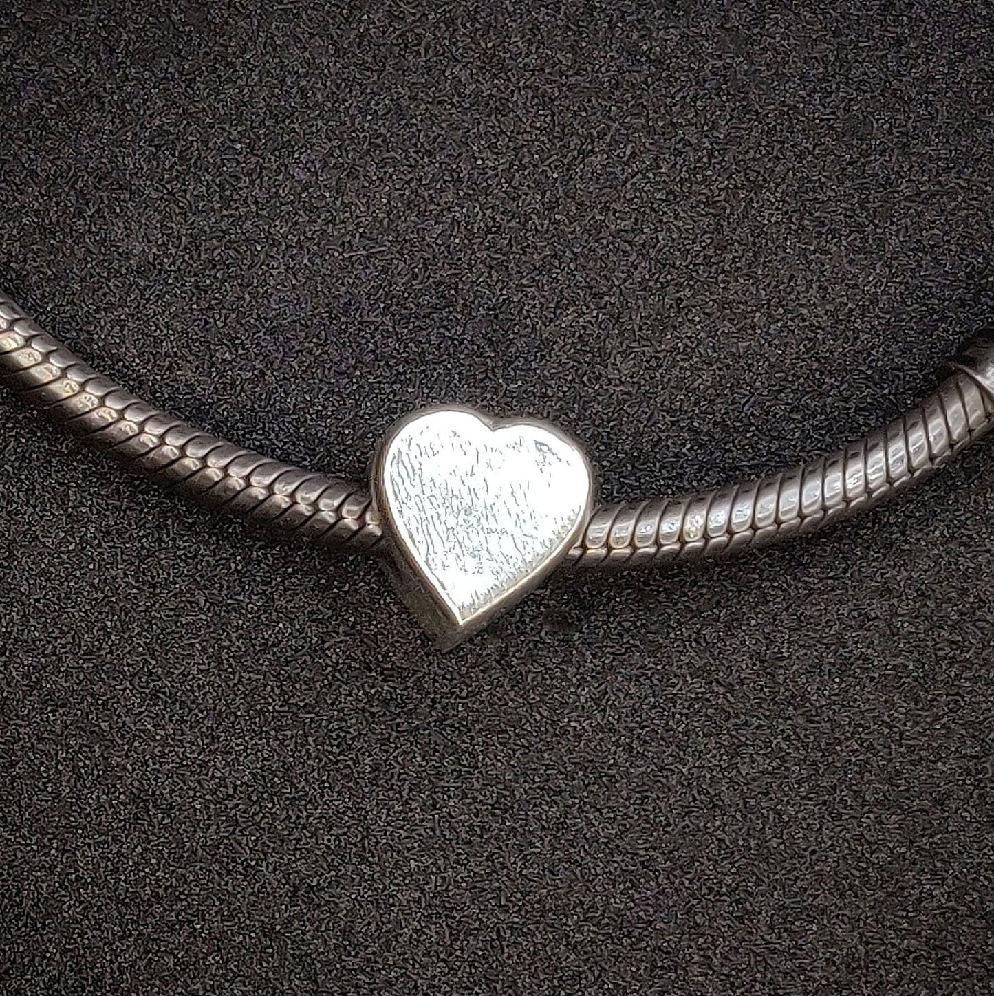 Silver Heart Bracelet Charm, Ready for Engraving or Gem Setting. Jewellery Makers Blank Heart Charm in Silver.