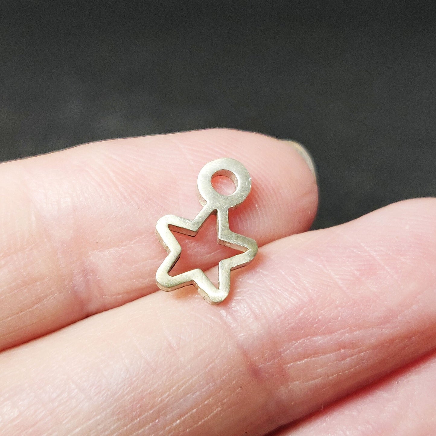 Silver Star Dangle Charm for Bracelets and Anklets Jewelry Making
