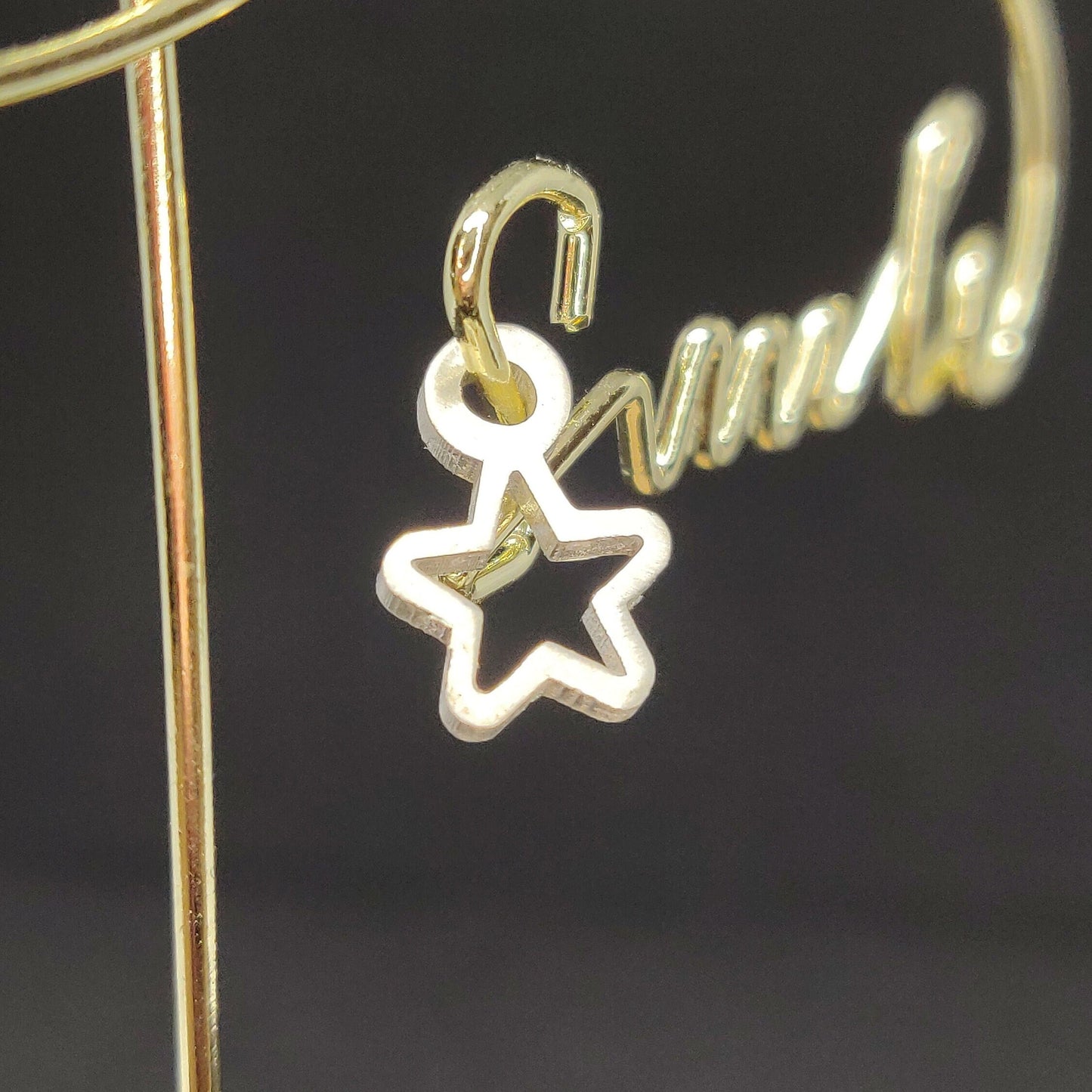Silver Star Dangle Charm for Bracelets and Anklets Jewelry Making