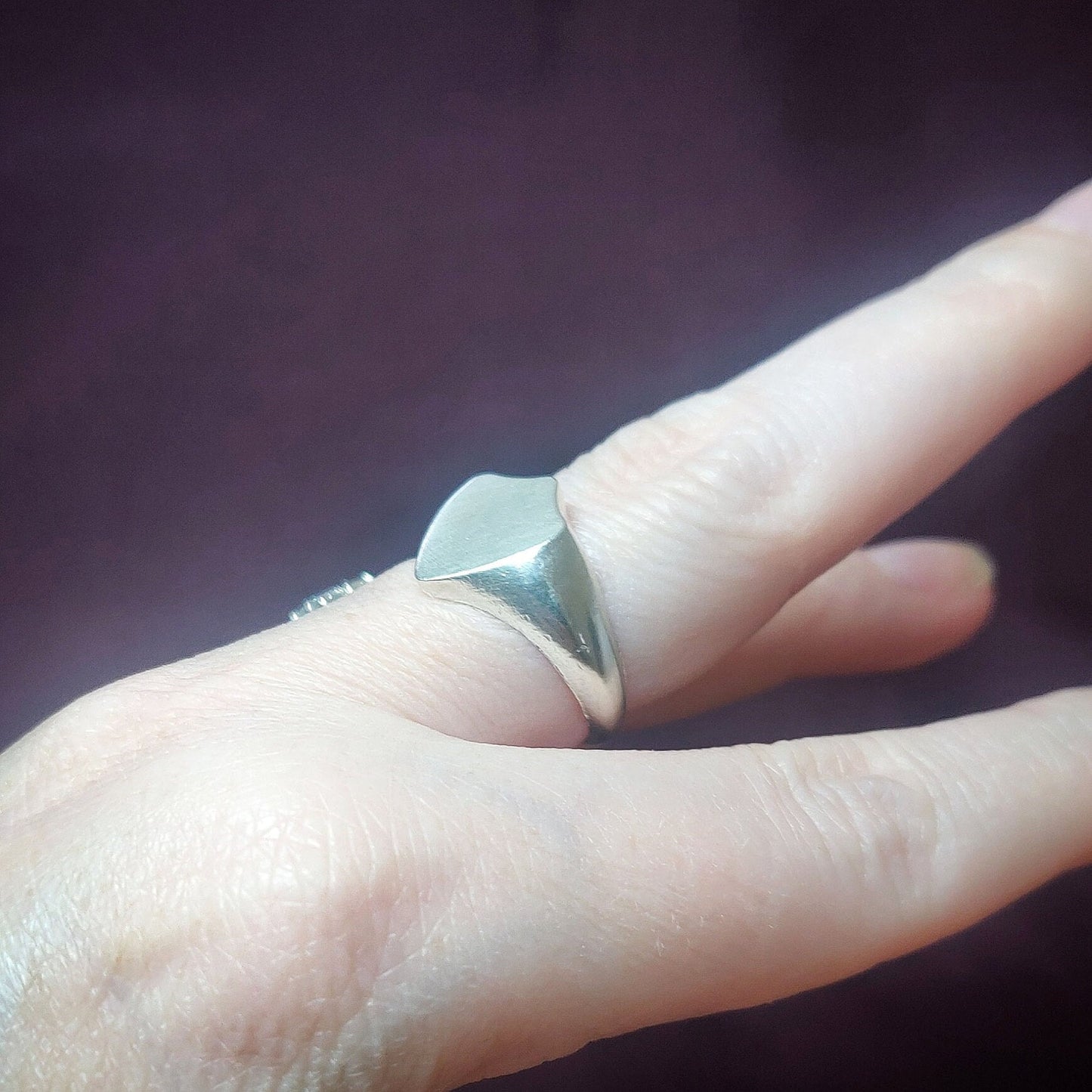 13mm Shield Signet Ring for Jewelry Making, Engraving, Gem Setting in Silver for Men or Women
