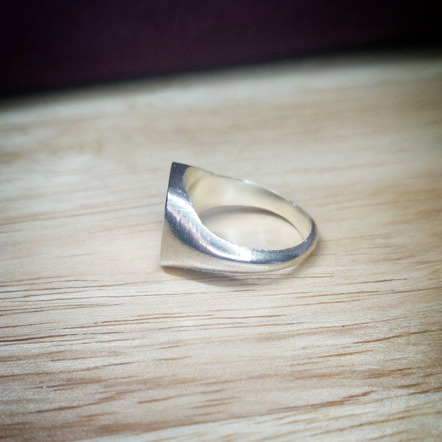 12mm Square Signet Ring for Jewelry Making, Engraving, Gem Setting in Silver