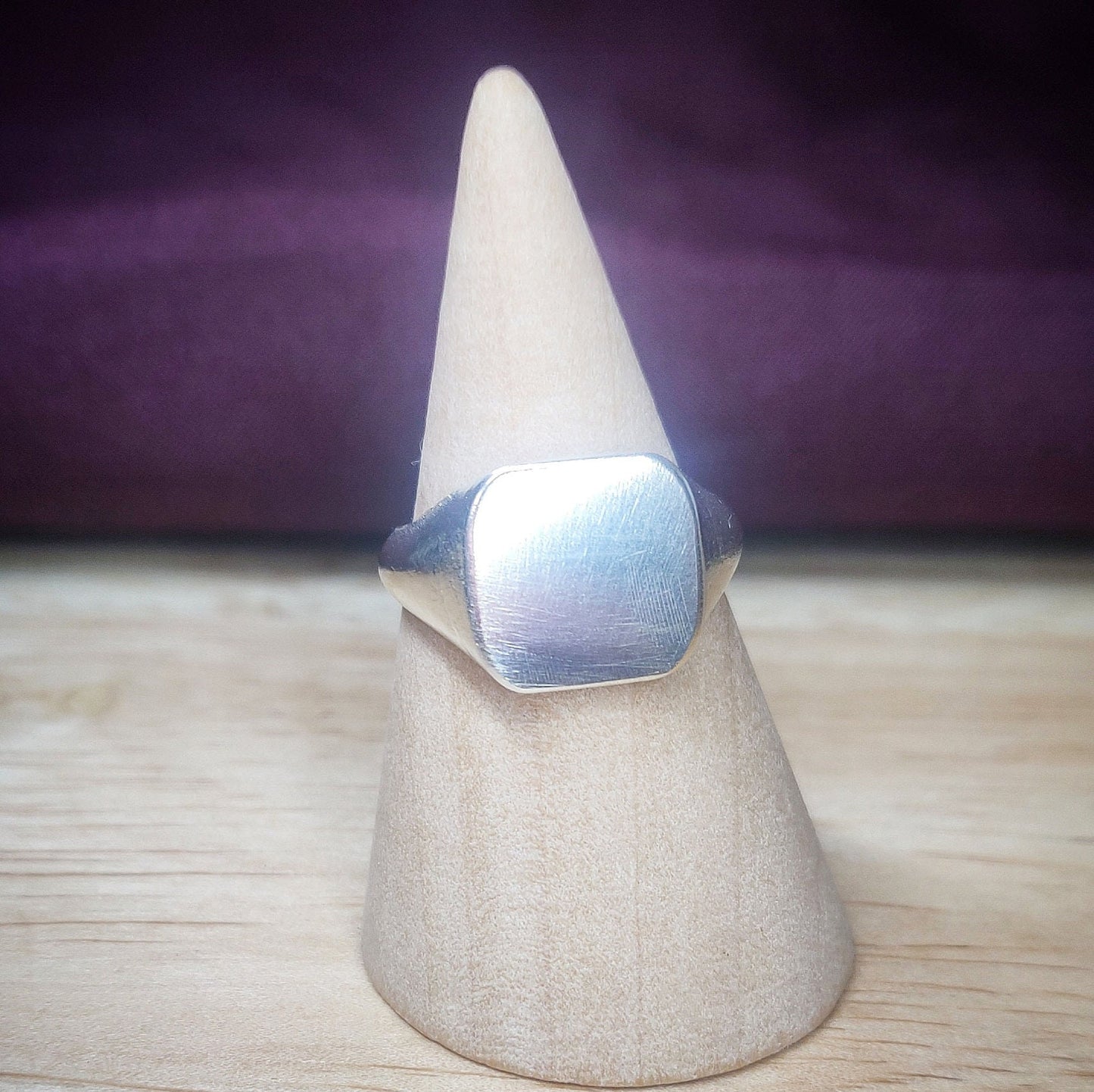 12mm Square Signet Ring for Jewelry Making, Engraving, Gem Setting in Silver