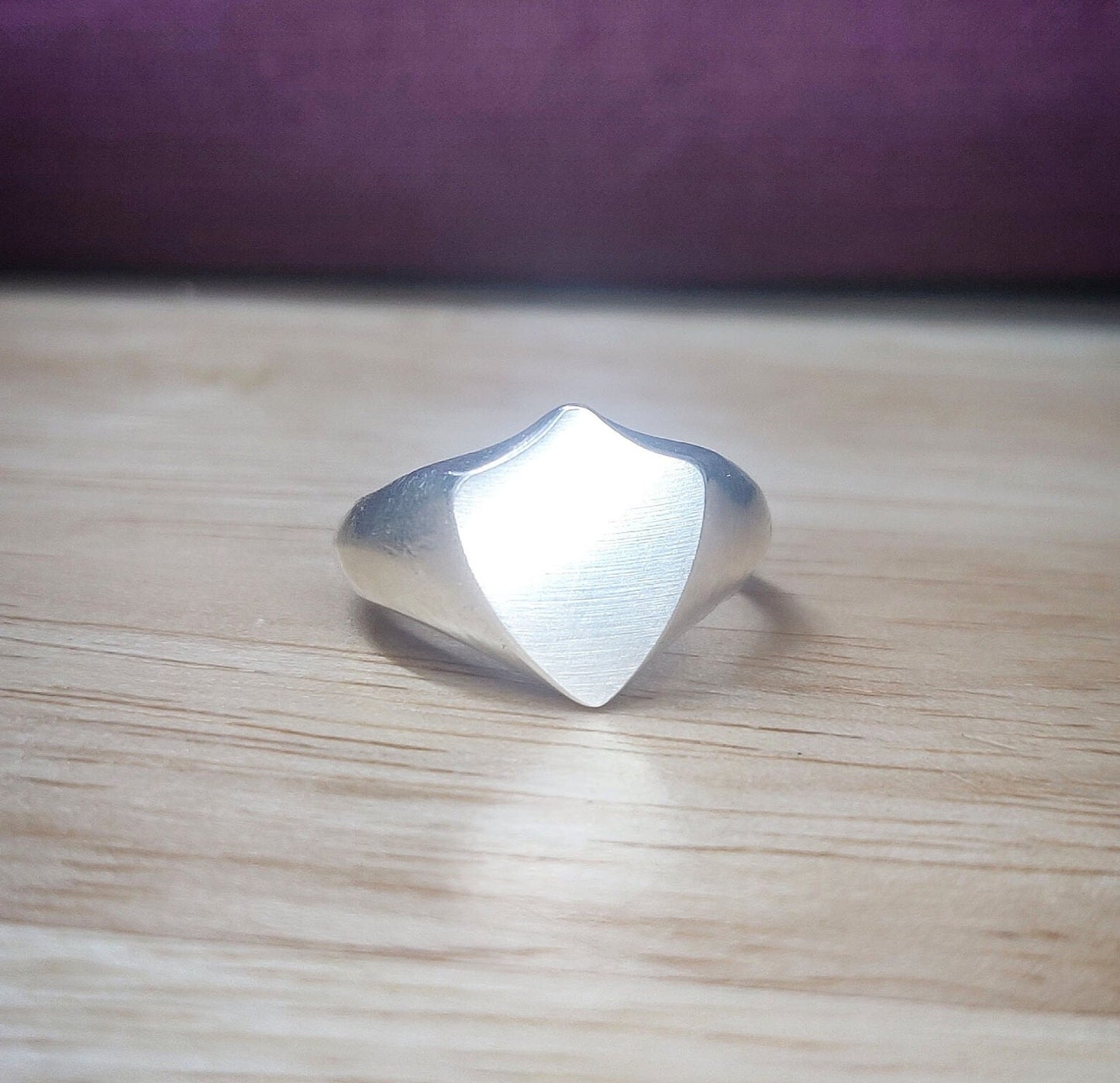 13mm Shield Signet Ring for Jewelry Making, Engraving, Gem Setting in Silver for Men or Women