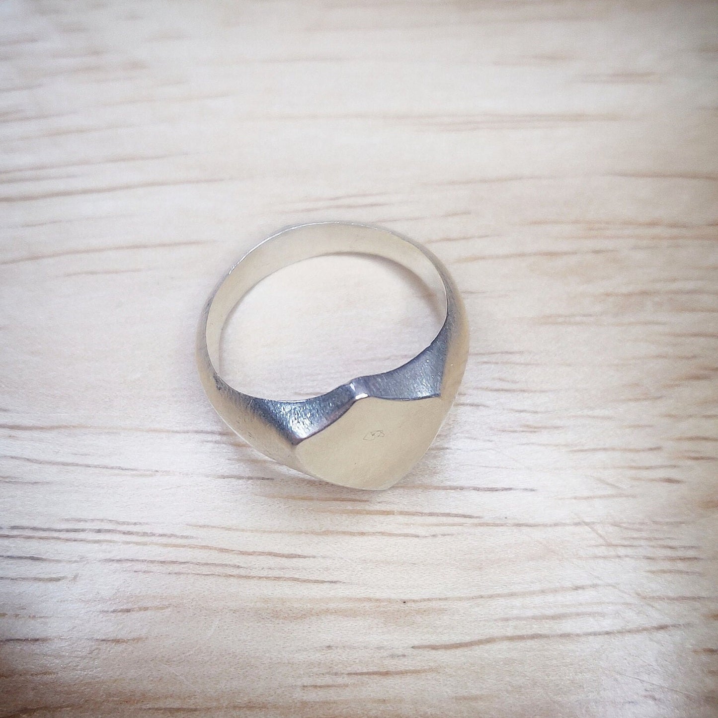 13mm Shield Signet Ring for Jewelry Making, Engraving, Gem Setting in Silver for Men or Women