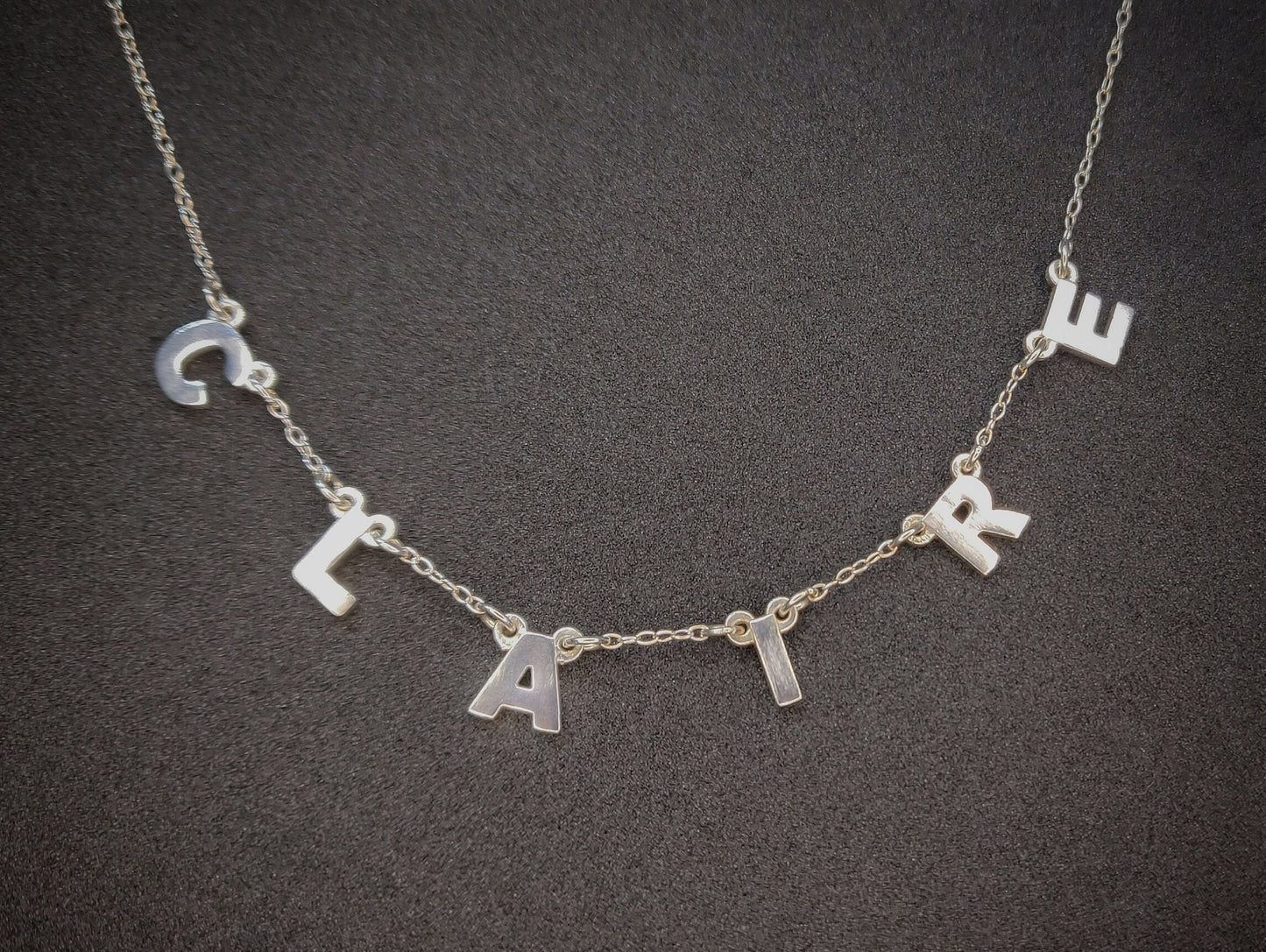 Sterling or Argentium Silver Alphabet Pendant Charms for Initial Necklaces and Bracelets
