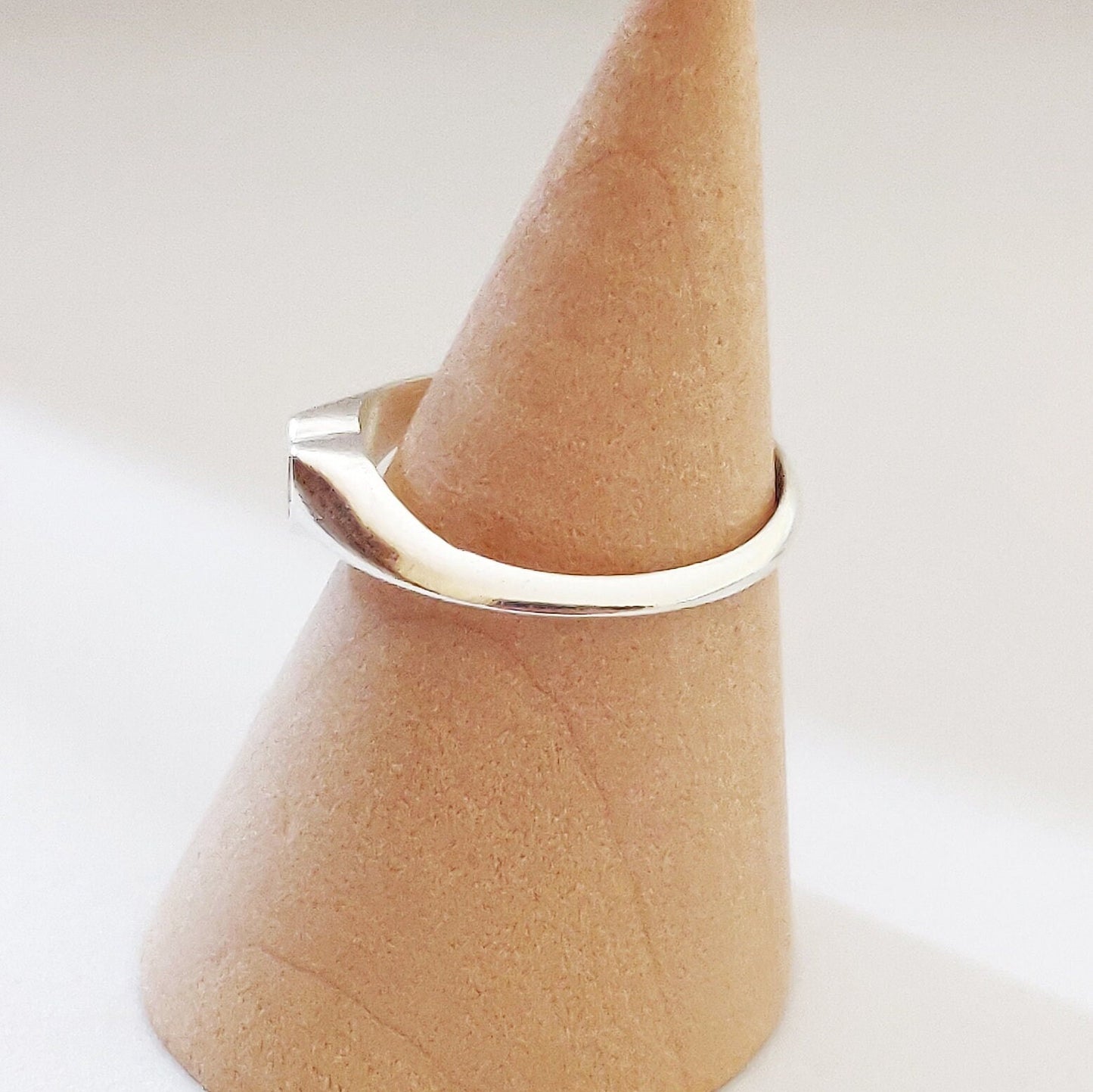Sterling Silver 5mm Heart Signet Ring for Jewelry Making and Engraving