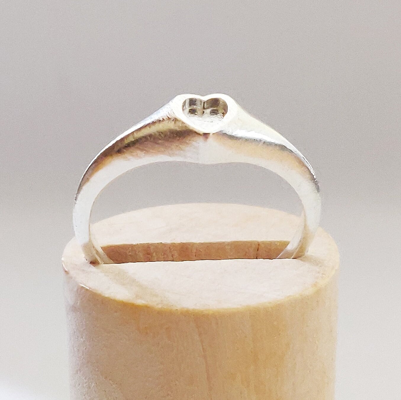 Sterling Silver 5mm Heart Signet Ring for Jewelry Making and Engraving