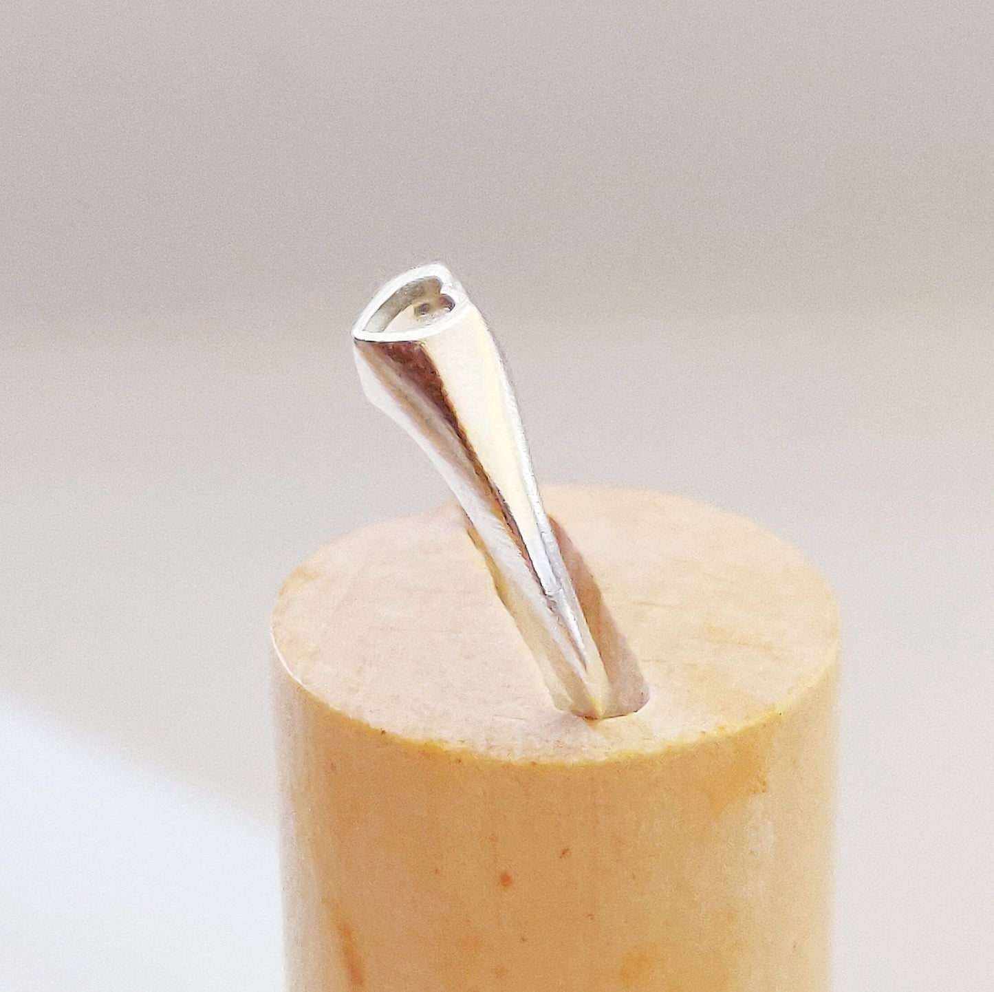 Sterling Silver 5mm Heart Signet Ring for Jewelry Making and Engraving