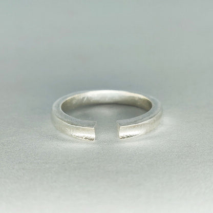 Thick Silver Ring Blank - Concave Split Shank for Jewelry Making