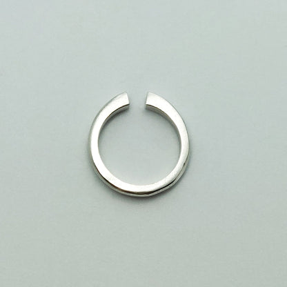 Thick Silver Ring Blank - Concave Split Shank for Jewelry Making