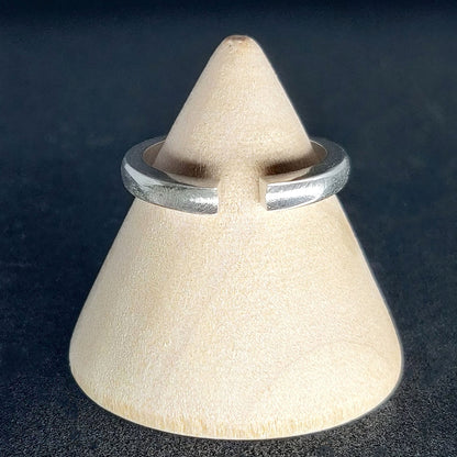 Thick Silver Ring Blank - Concave Split Shank for Jewelry Making