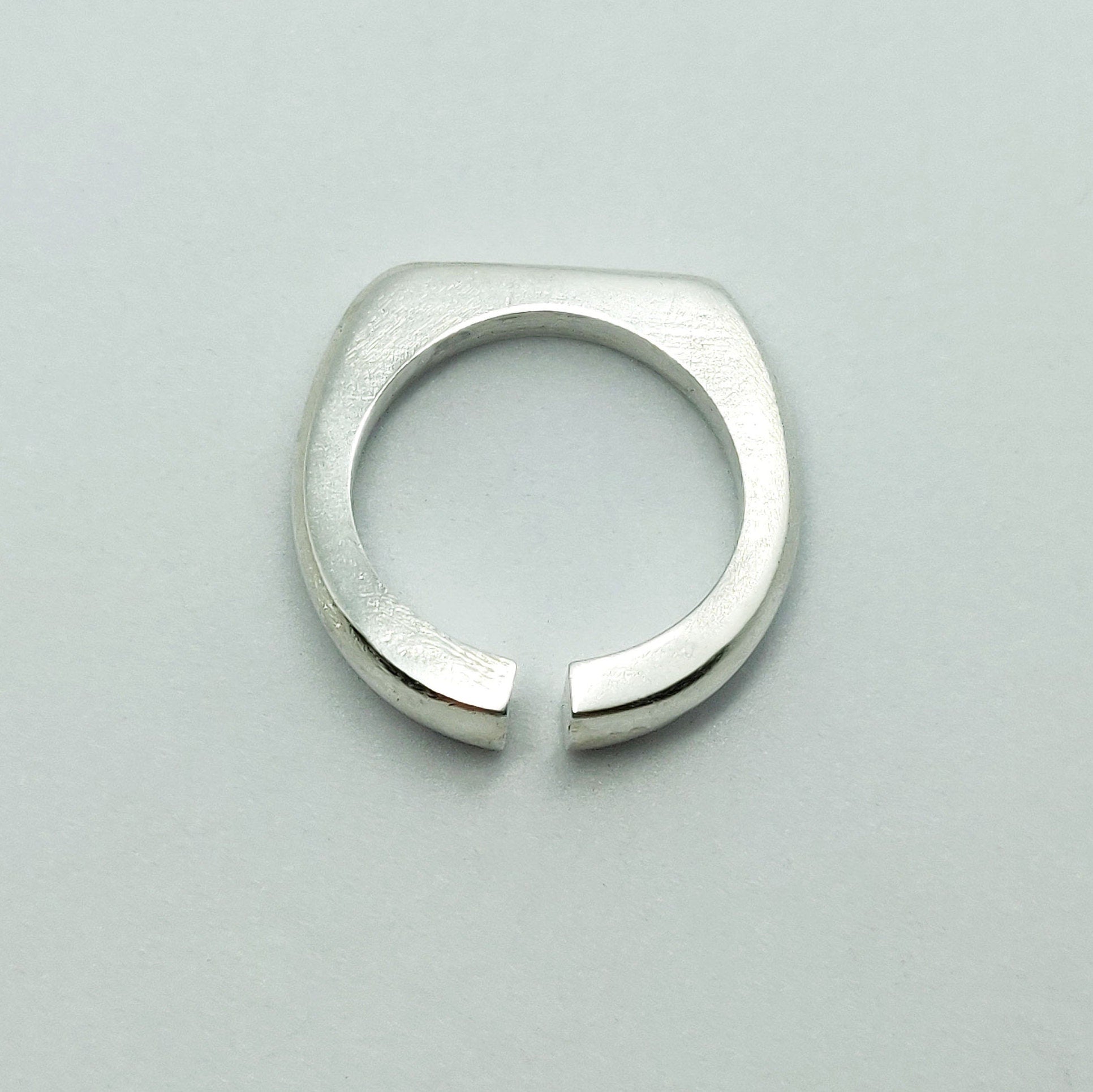 Thick Silver Omega Split Shank Ring Blank for Jewelry Making and Casting